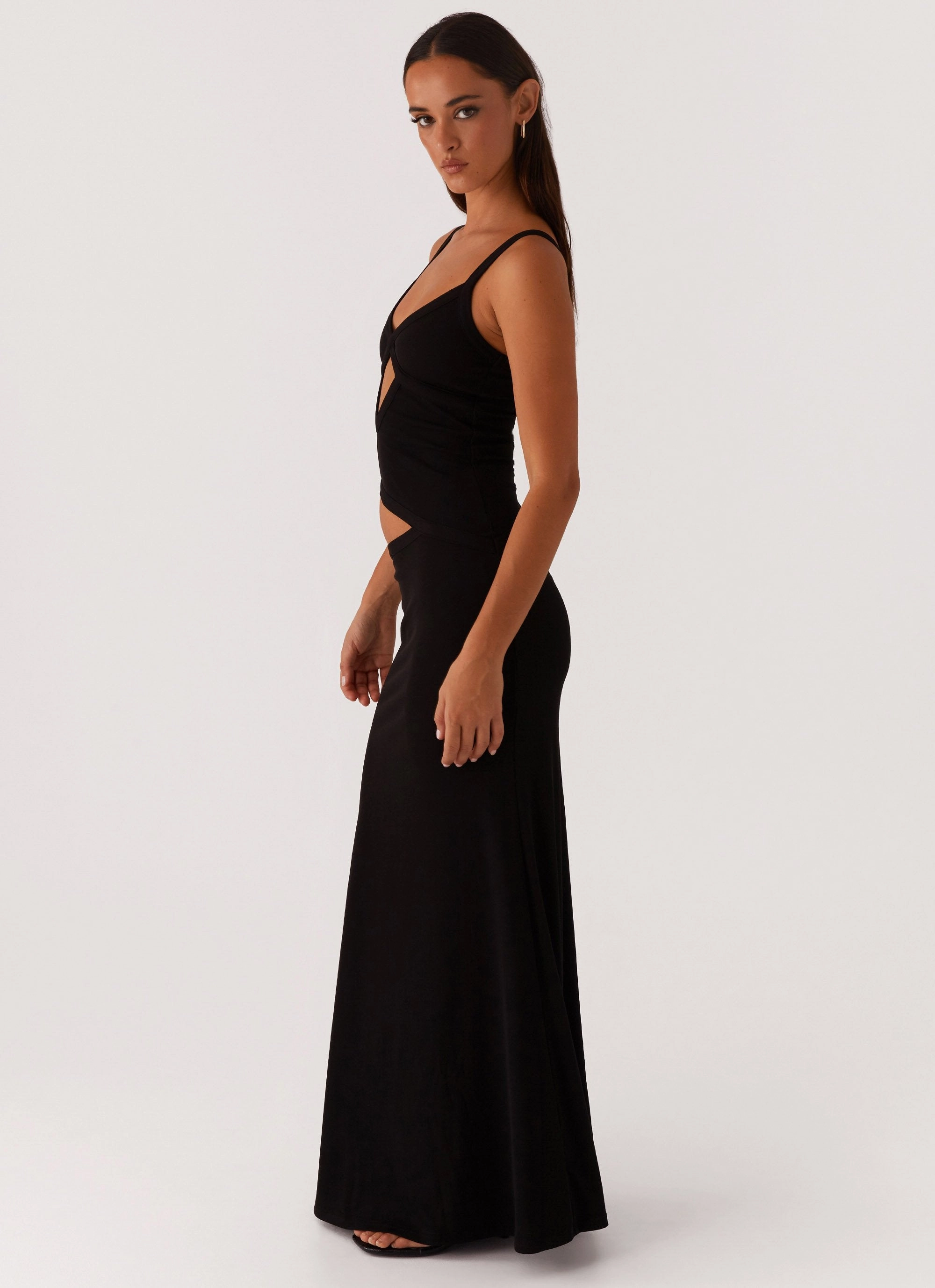Jocelyn Maxi Dress - Black Airy Drape