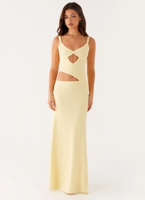 Sunset Glow Year Rounder Jocelyn Maxi Dress - Yellow