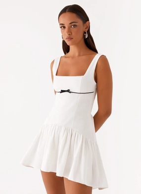 Jolene Mini Dress - White Elegant Motion Everyday Use