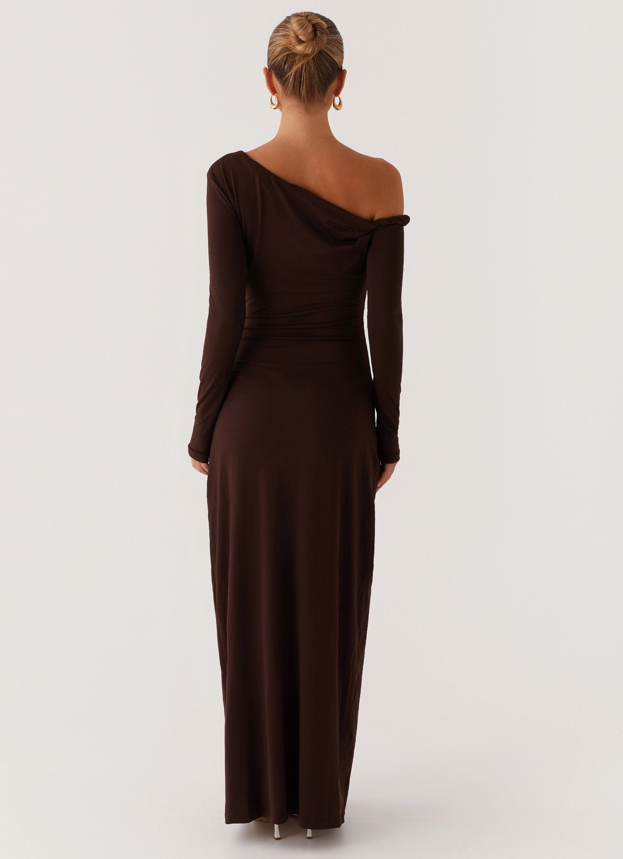 Smart and Elegant Jordana Twist Maxi Dress - Brown