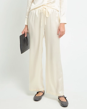 Josie Silk Pant Loose Design Perfect Layer