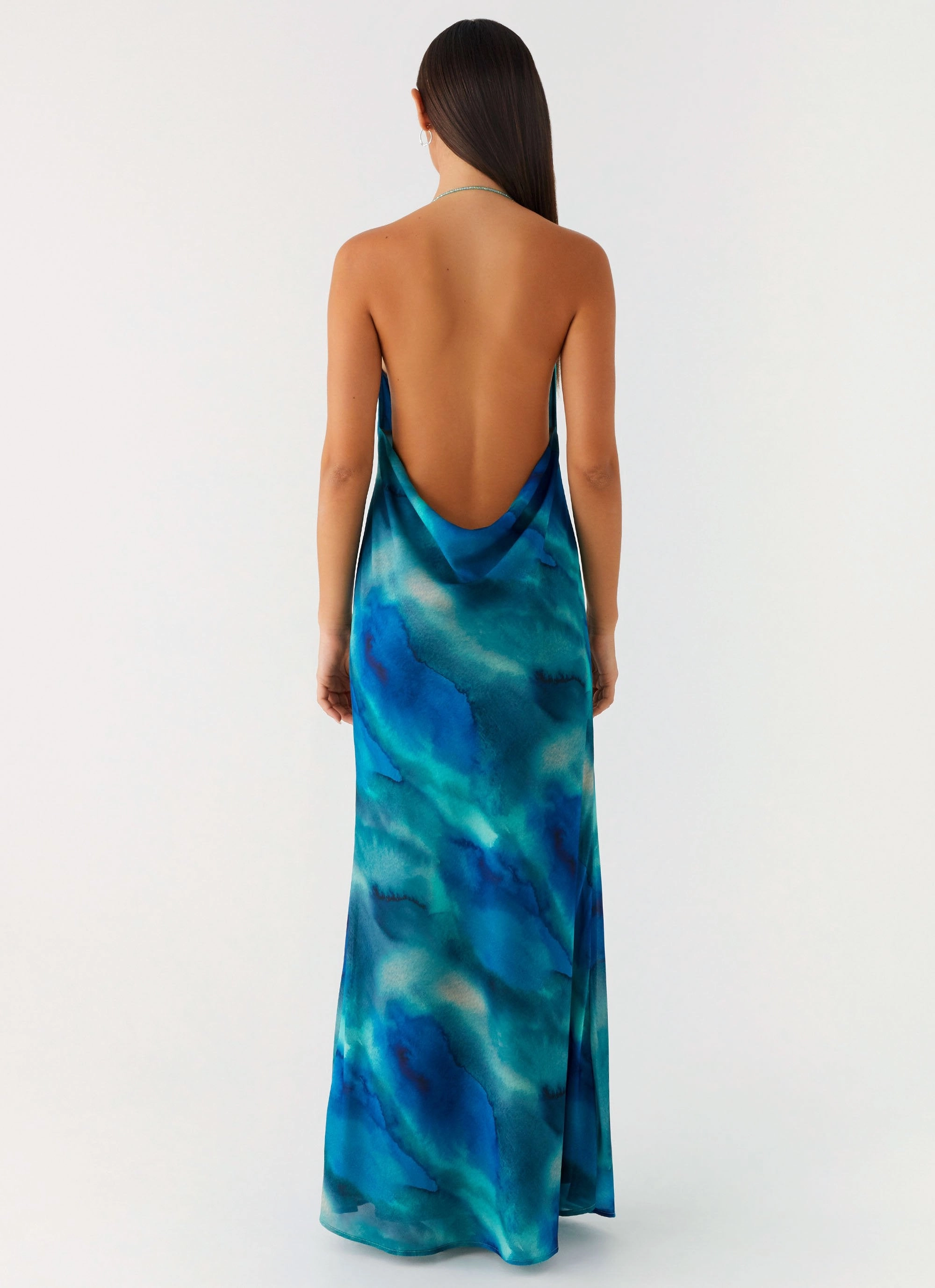 Festival Mood Soft Appeal Journey Maxi Dress - Blue Tie Dye