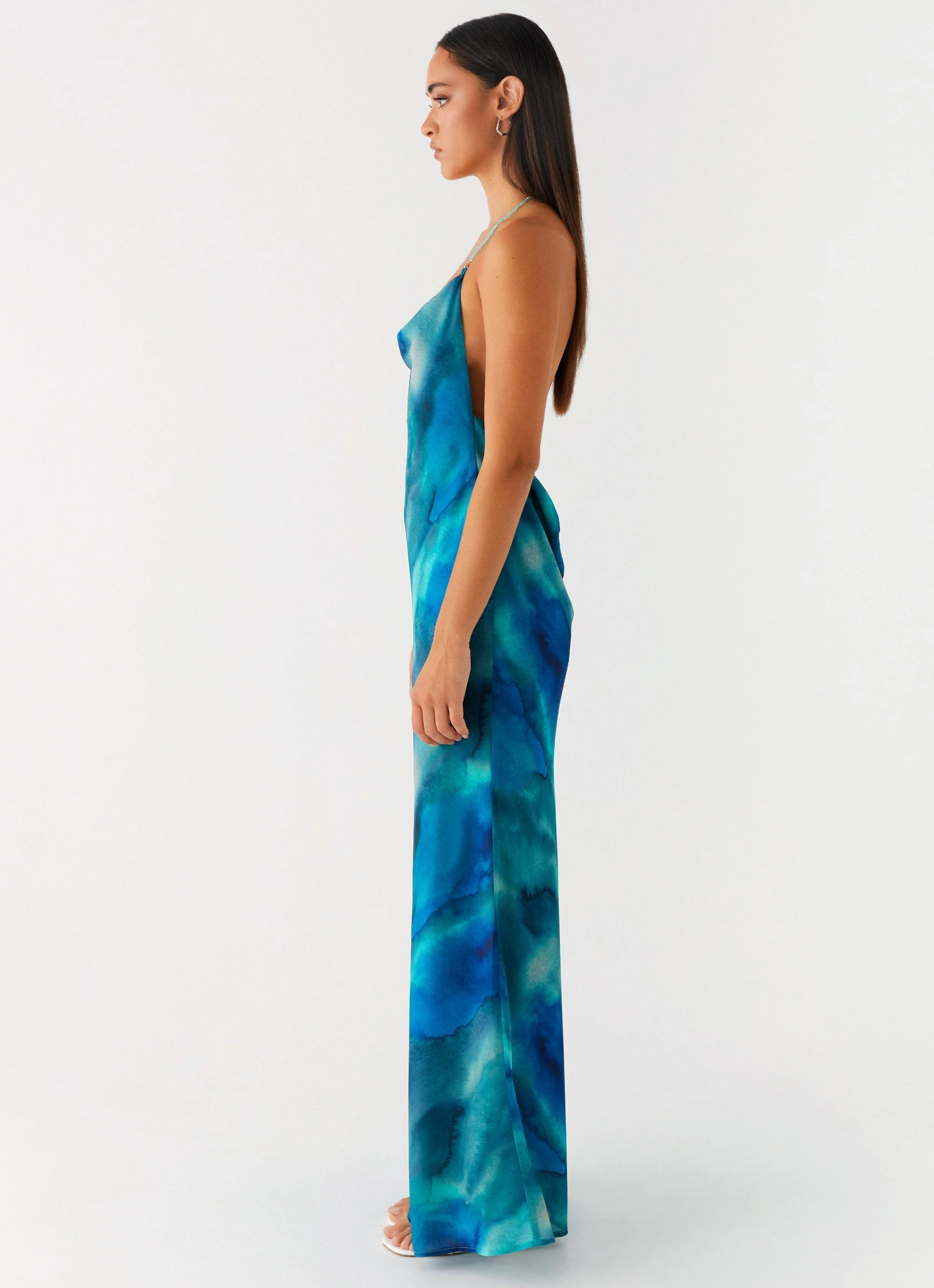 Sophisticated Cut Journey Maxi Dress - Blue Tie Dye