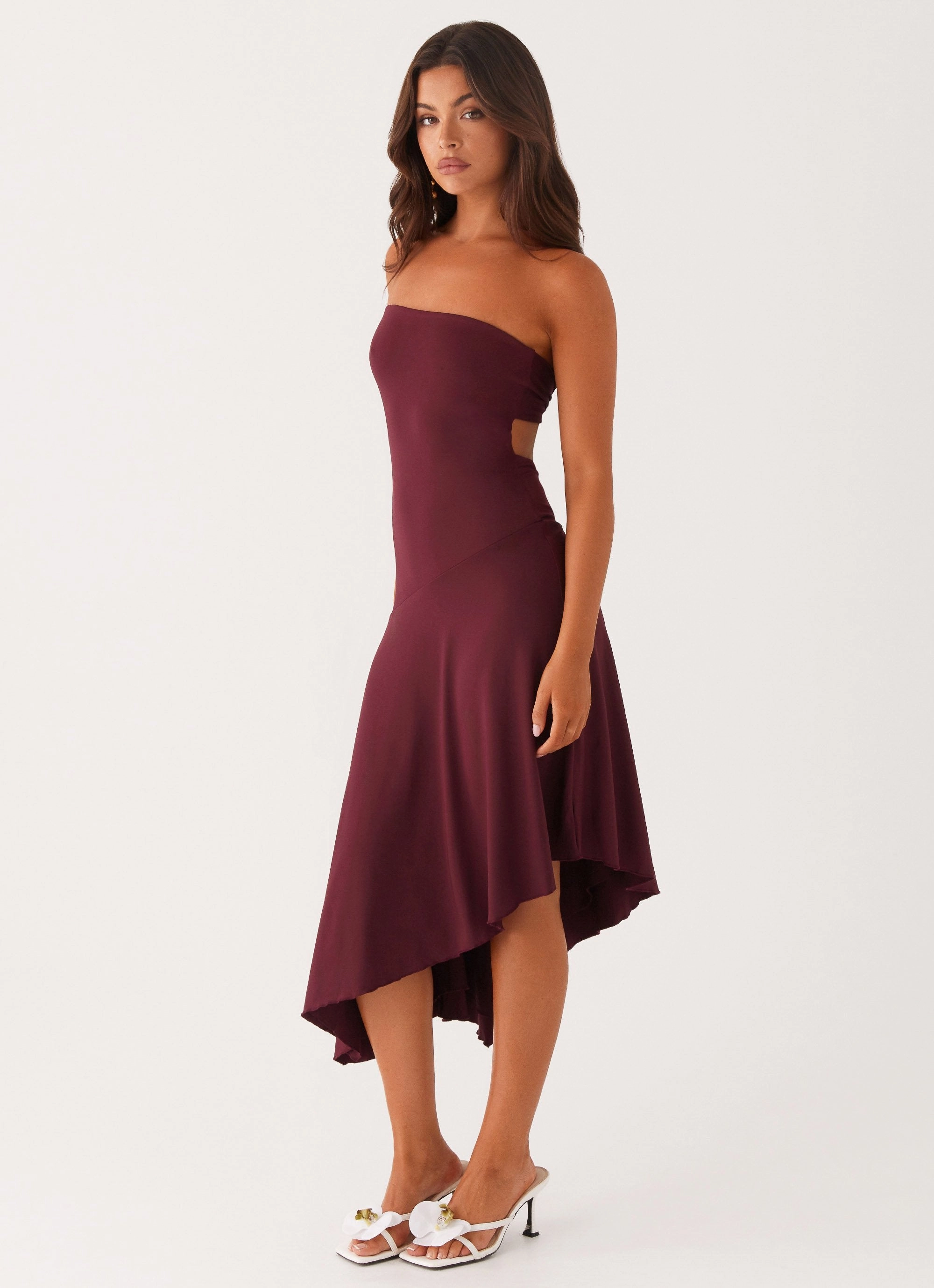 Juliana Midi Dress - Mulberry Fashionable Comfort Wear