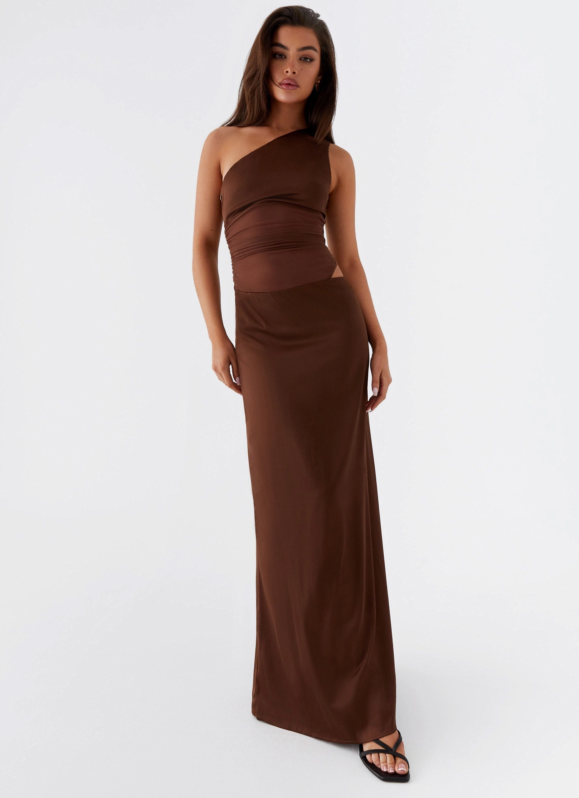 Workwear Comfort Juliette Maxi Dress - Chocolate