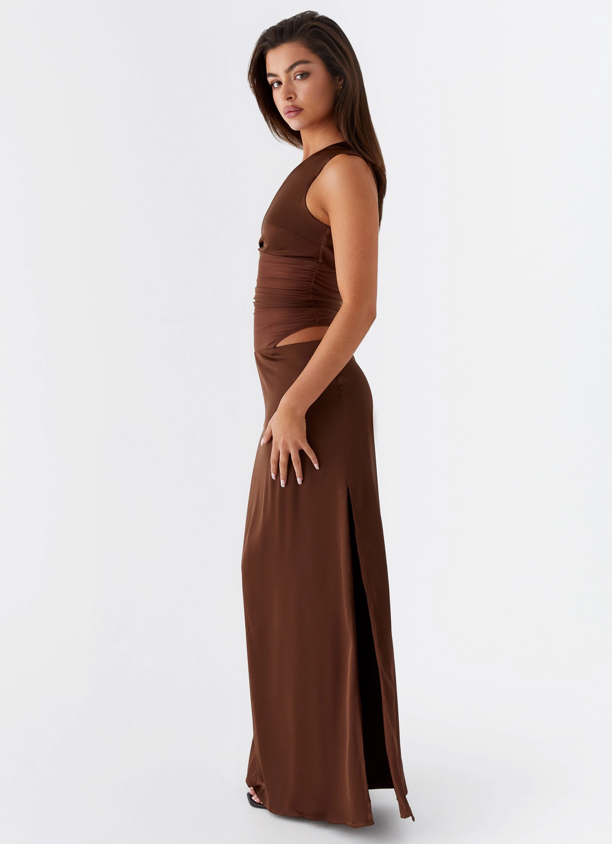Juliette Maxi Dress - Chocolate Light Elegance