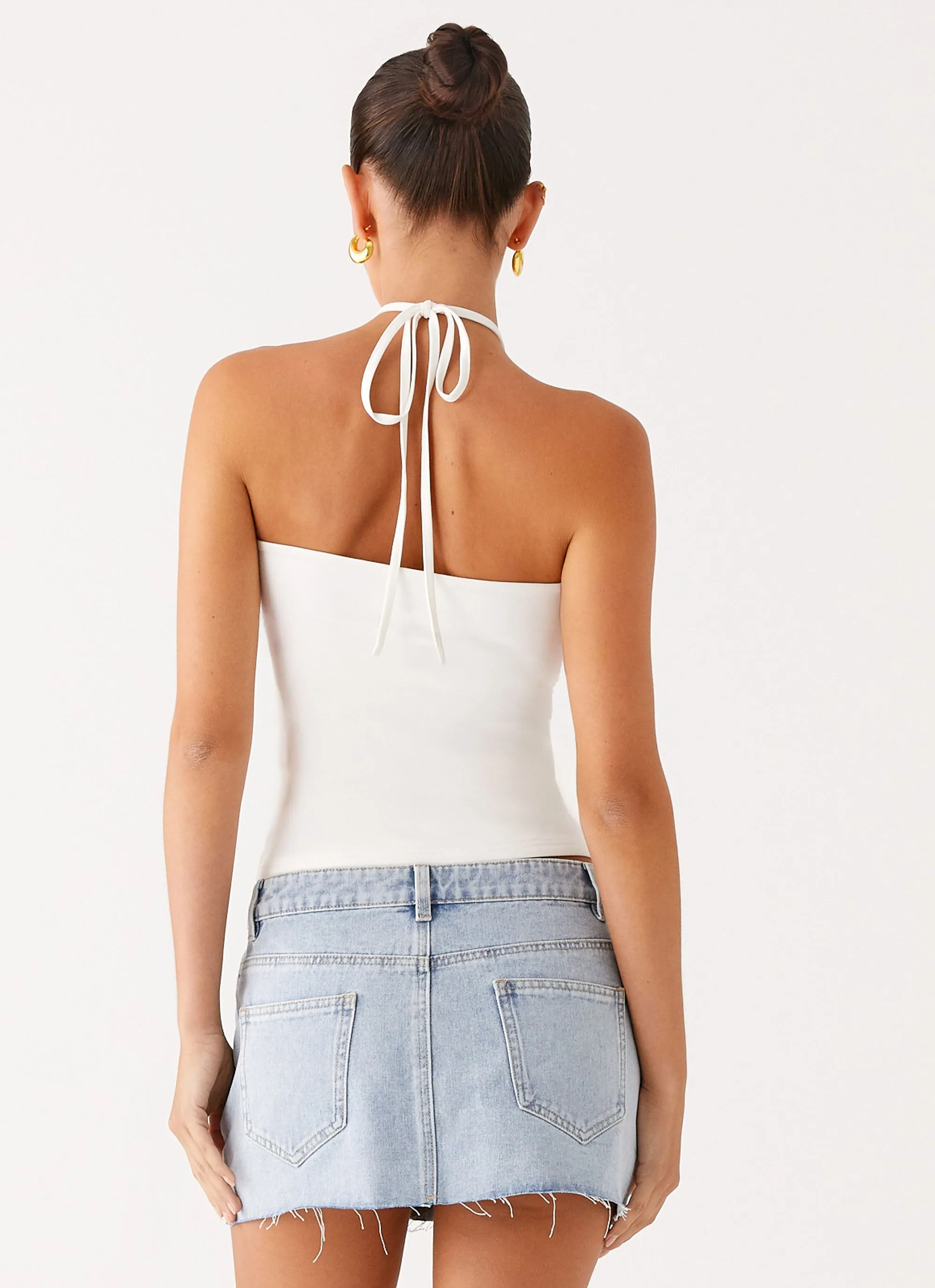 Reimagined Classic Kamen Low Rise Mini Skirt - Light Denim