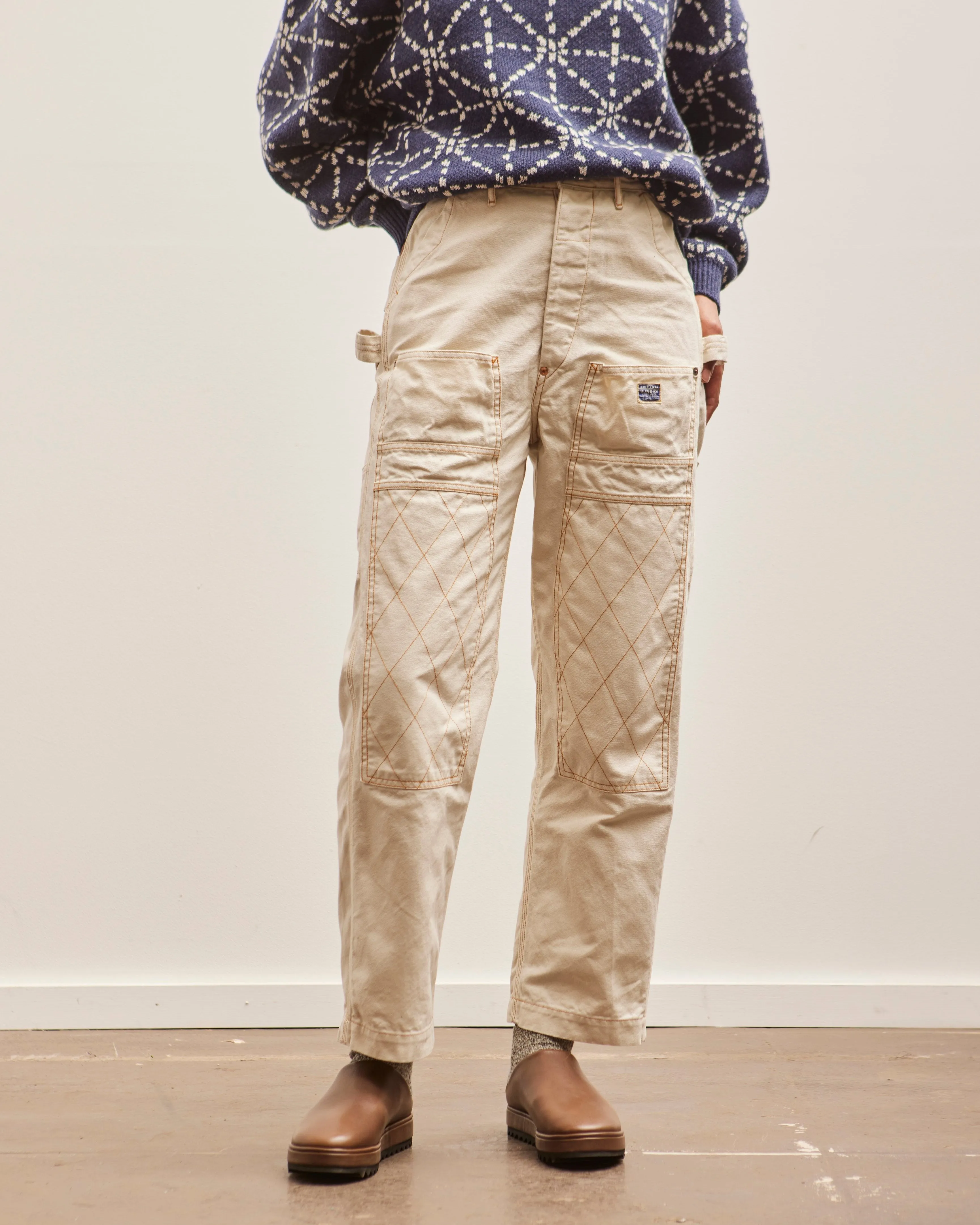 Kapital Light Canvas Lumber Pants, Natural