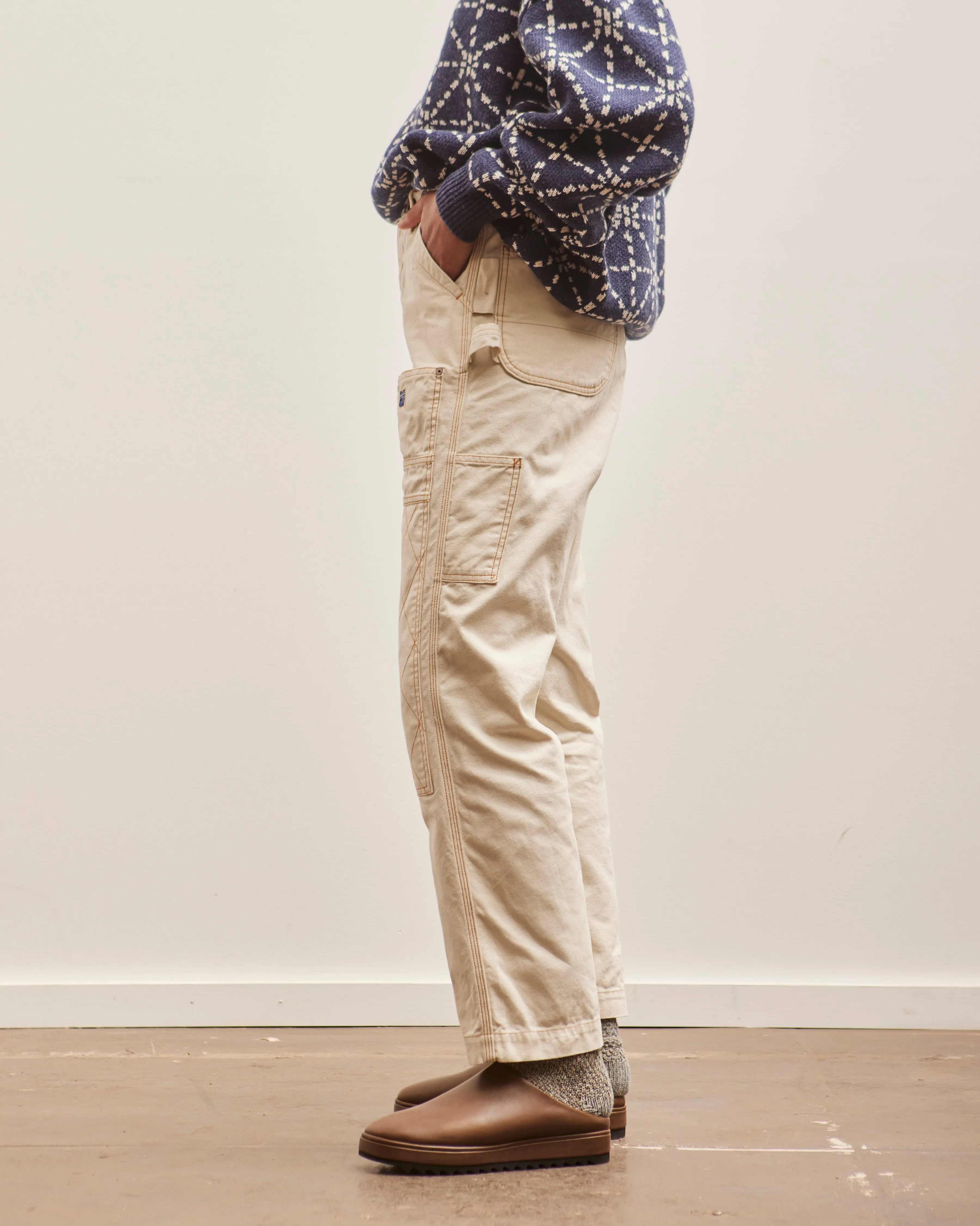 Kapital Light Canvas Lumber Pants, Natural