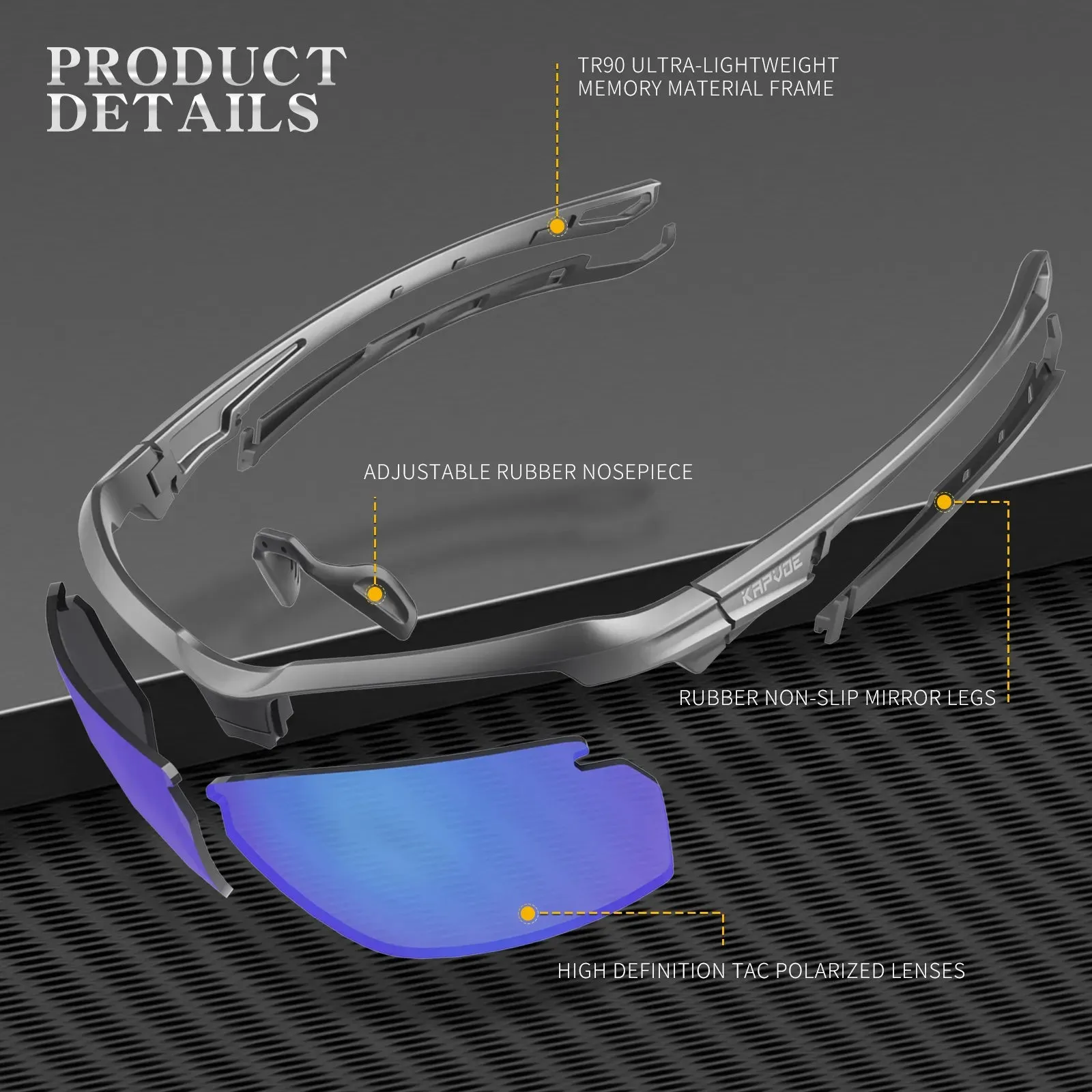 Kapvoe Cycling Glasses Sport Men's Sunglasses Bike Bicycle Eyewear Woman Outdoor MTB Polarized Glasses UV400 Goggles fishing