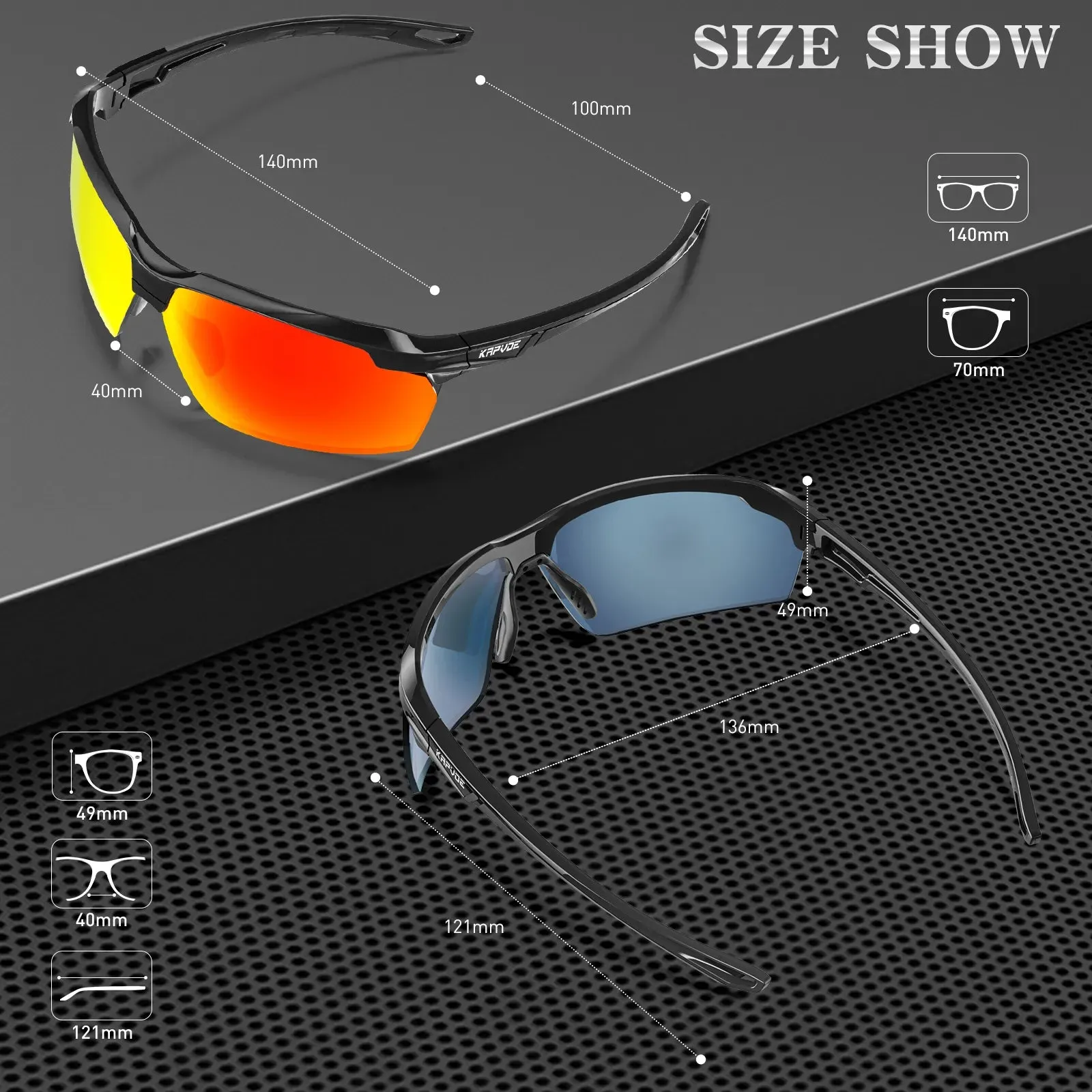 Kapvoe Cycling Glasses Sport Men's Sunglasses Bike Bicycle Eyewear Woman Outdoor MTB Polarized Glasses UV400 Goggles fishing
