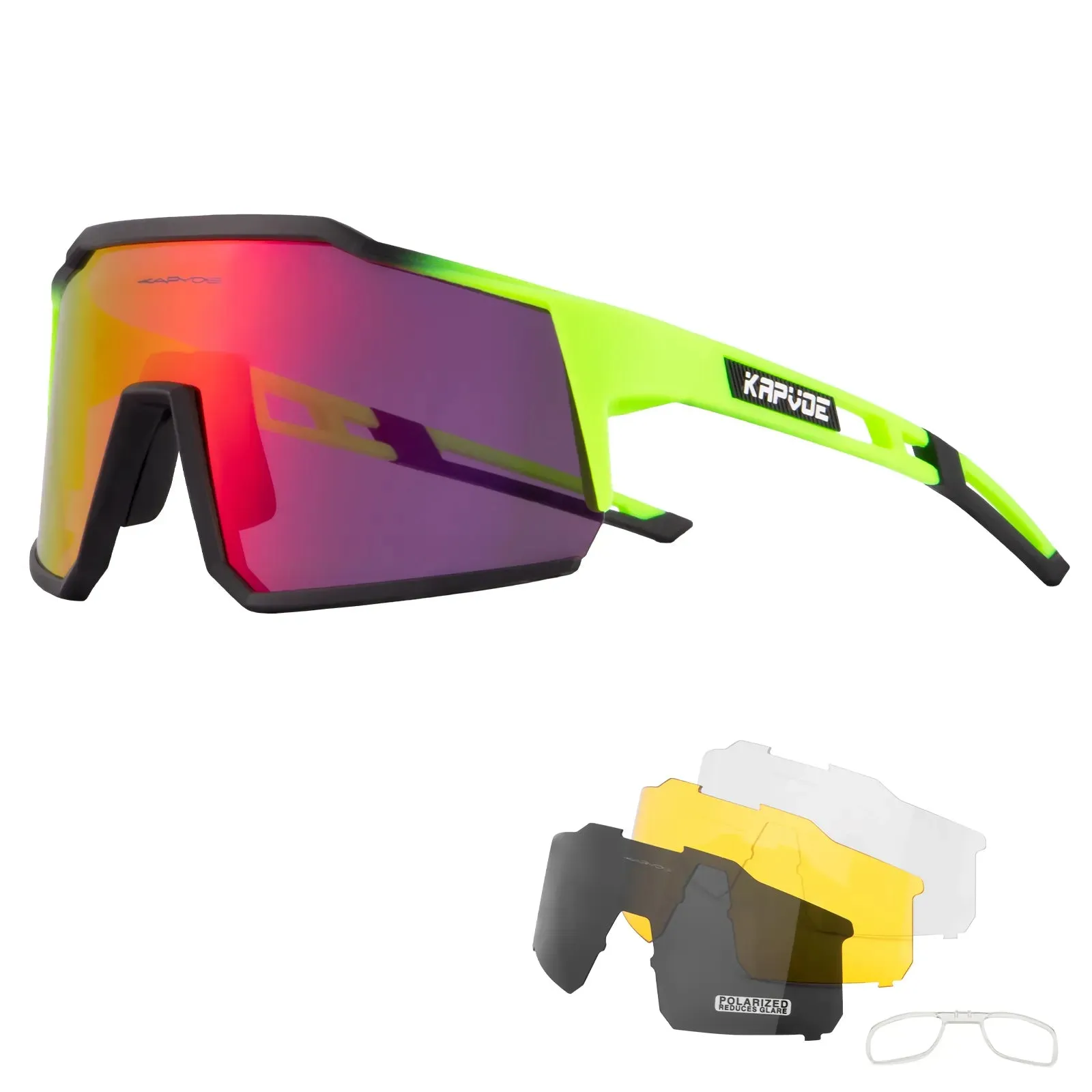 KAPVOE Cycling Glasses TR90 Frame for Men Women UV400 Outdoor Sports Sunglasses Cycling MTB Driving Baseball Running Glasses