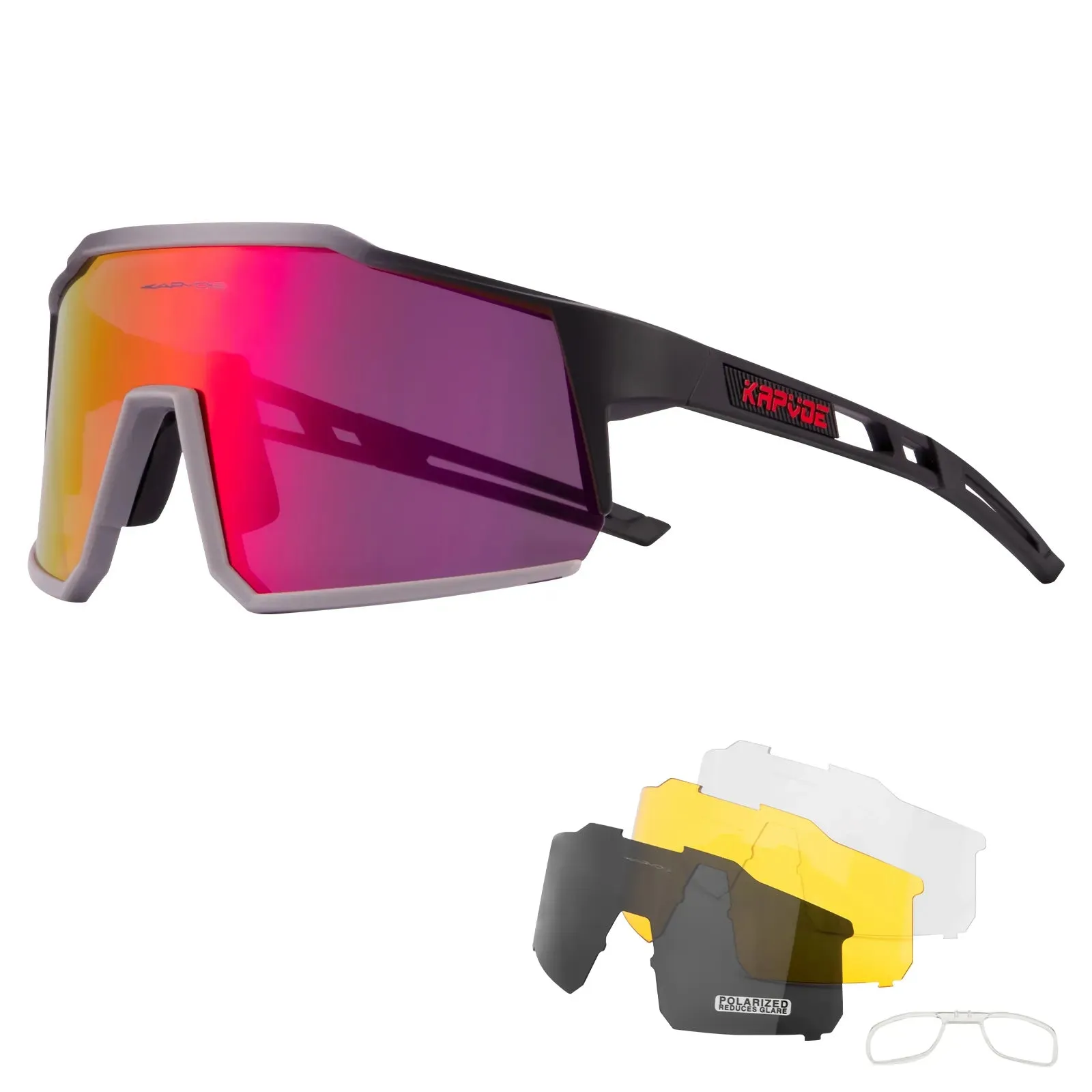 KAPVOE Cycling Glasses TR90 Frame for Men Women UV400 Outdoor Sports Sunglasses Cycling MTB Driving Baseball Running Glasses