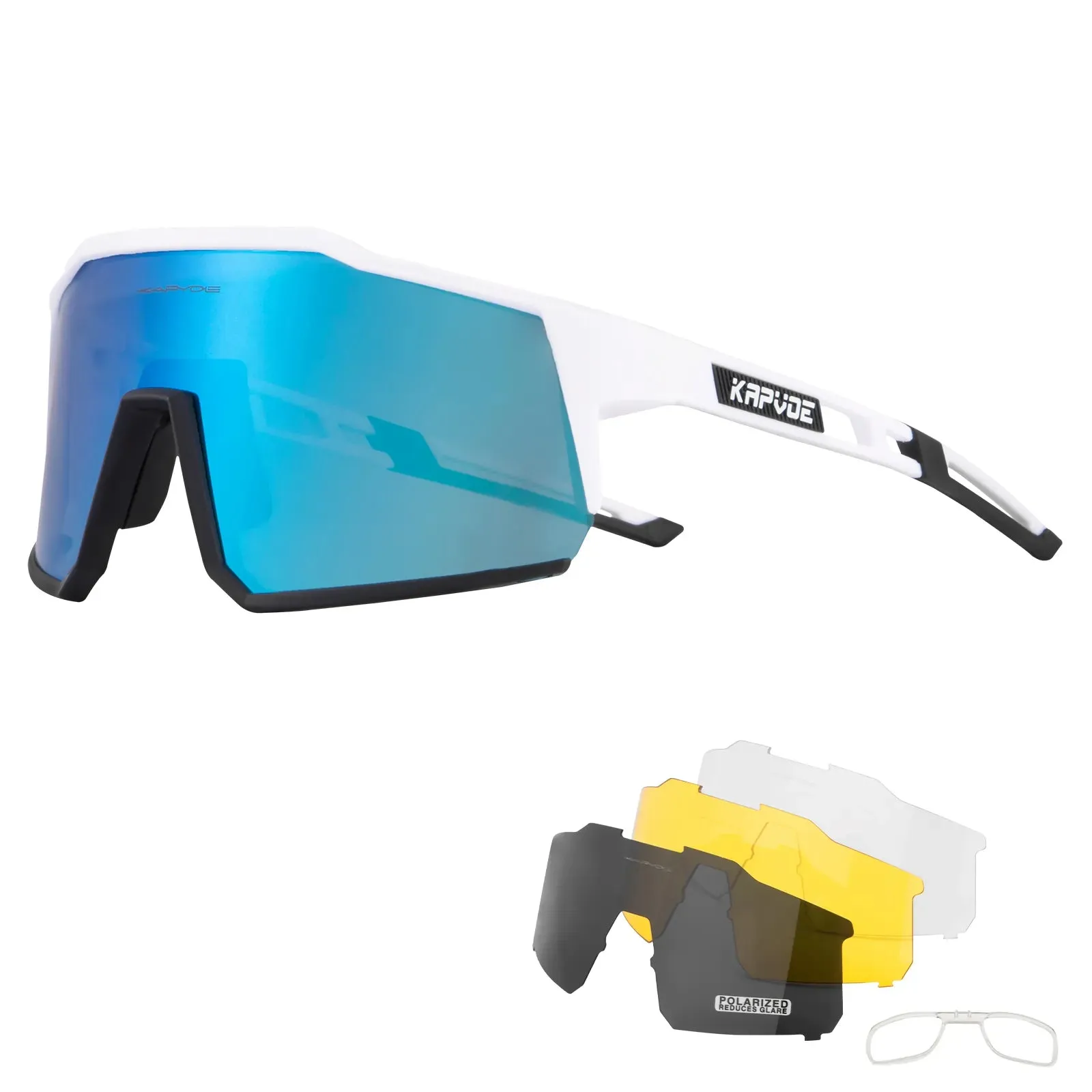 KAPVOE Cycling Glasses TR90 Frame for Men Women UV400 Outdoor Sports Sunglasses Cycling MTB Driving Baseball Running Glasses