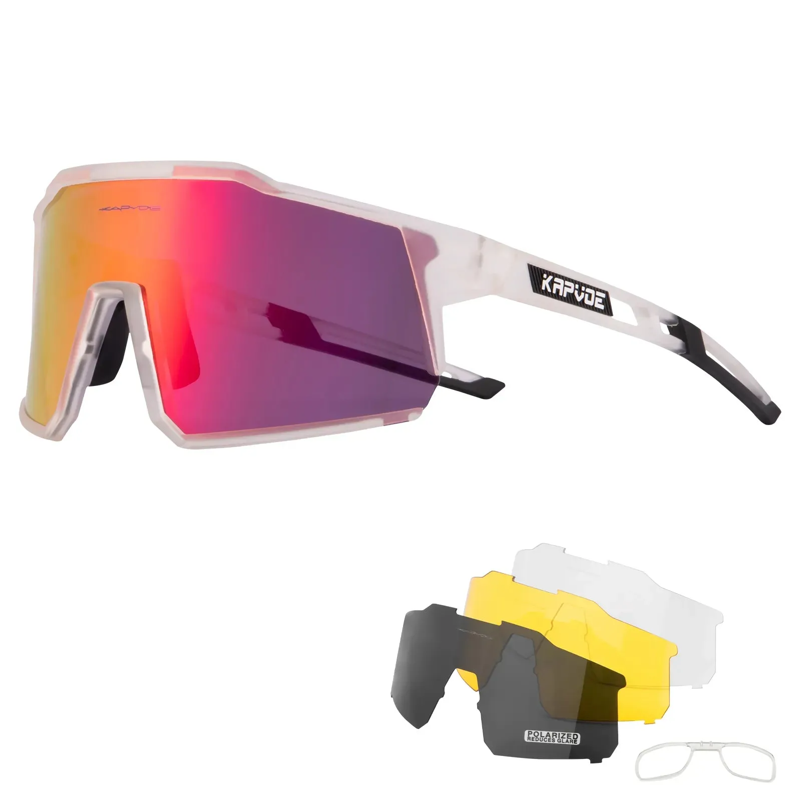 KAPVOE Cycling Glasses TR90 Frame for Men Women UV400 Outdoor Sports Sunglasses Cycling MTB Driving Baseball Running Glasses