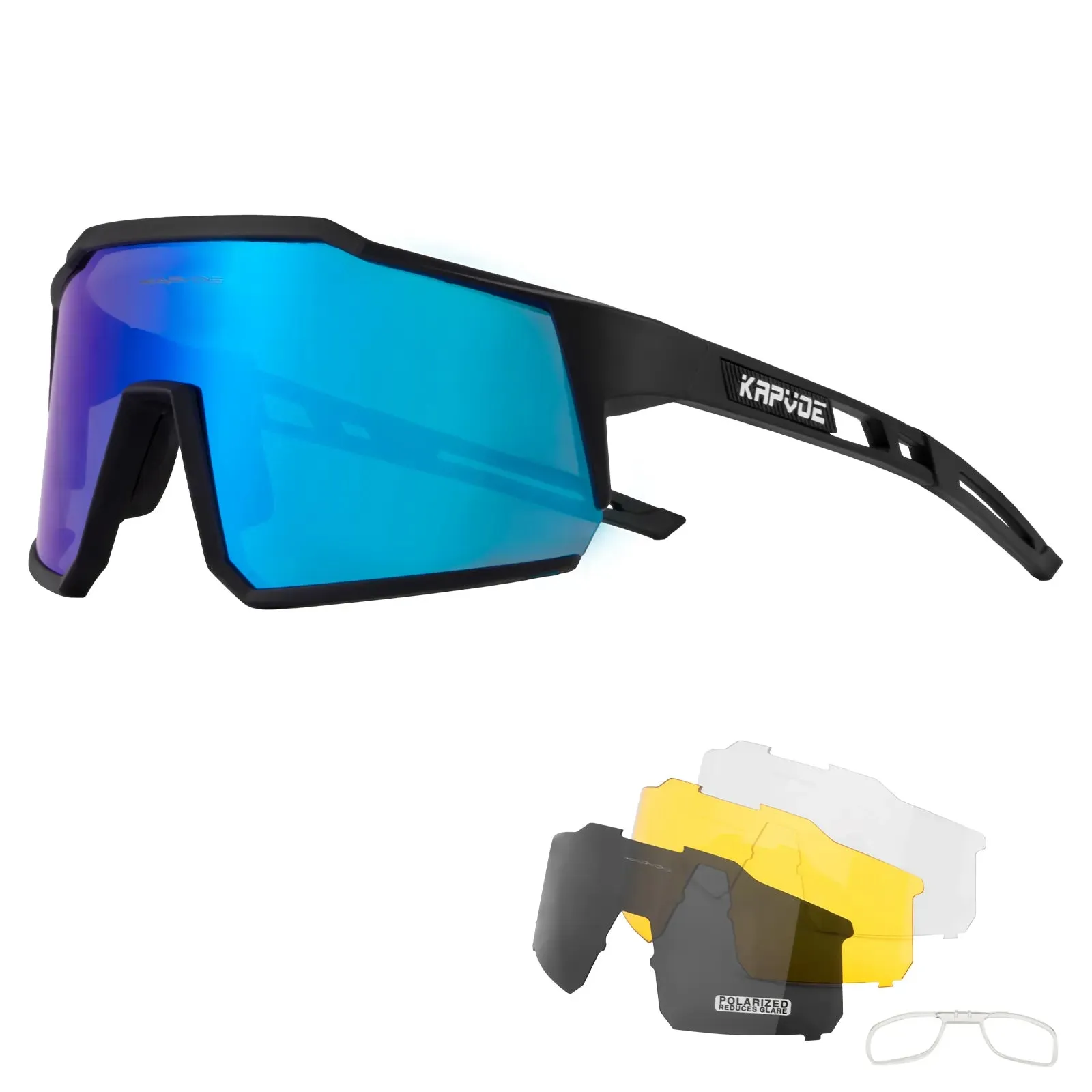 KAPVOE Cycling Glasses TR90 Frame for Men Women UV400 Outdoor Sports Sunglasses Cycling MTB Driving Baseball Running Glasses