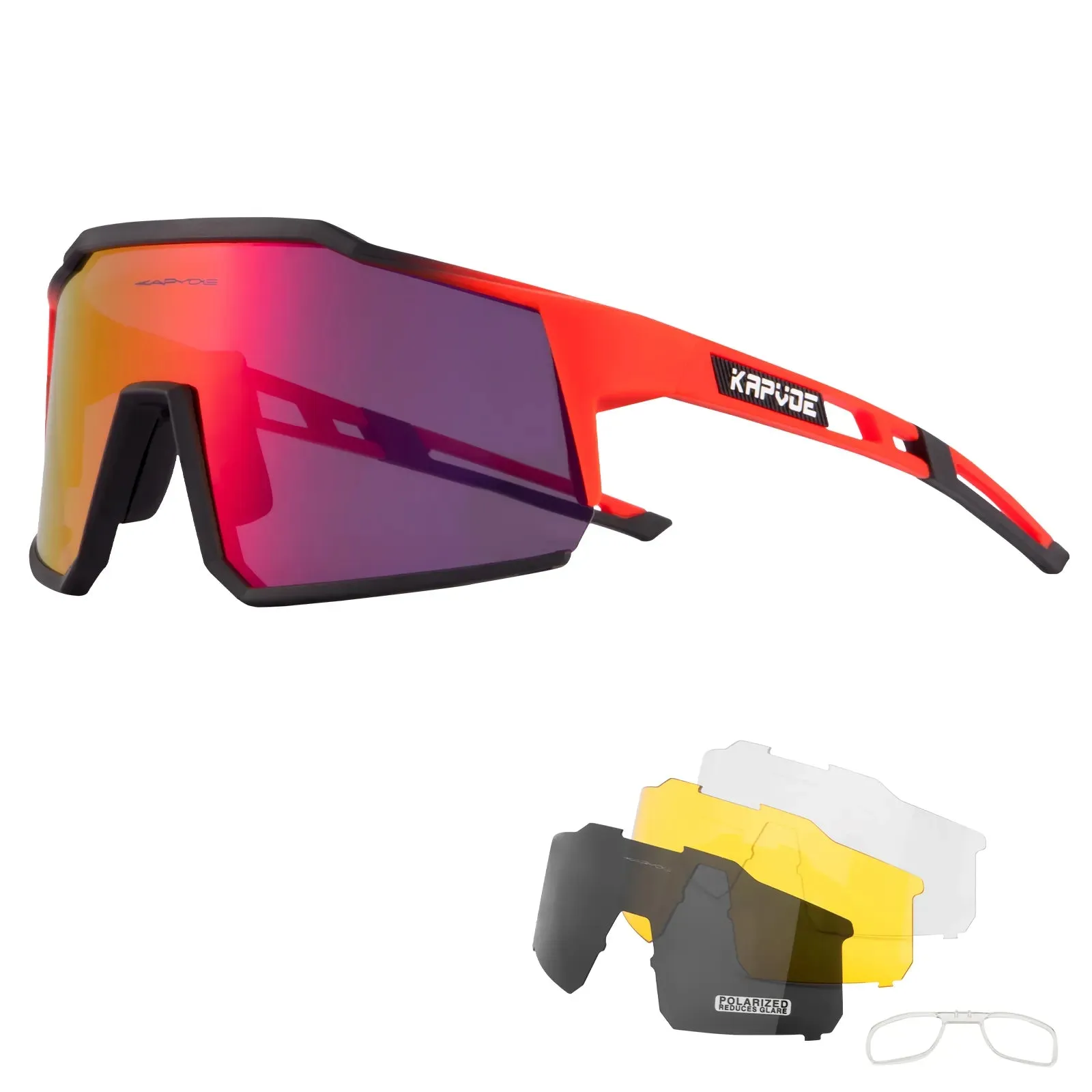 KAPVOE Cycling Glasses TR90 Frame for Men Women UV400 Outdoor Sports Sunglasses Cycling MTB Driving Baseball Running Glasses