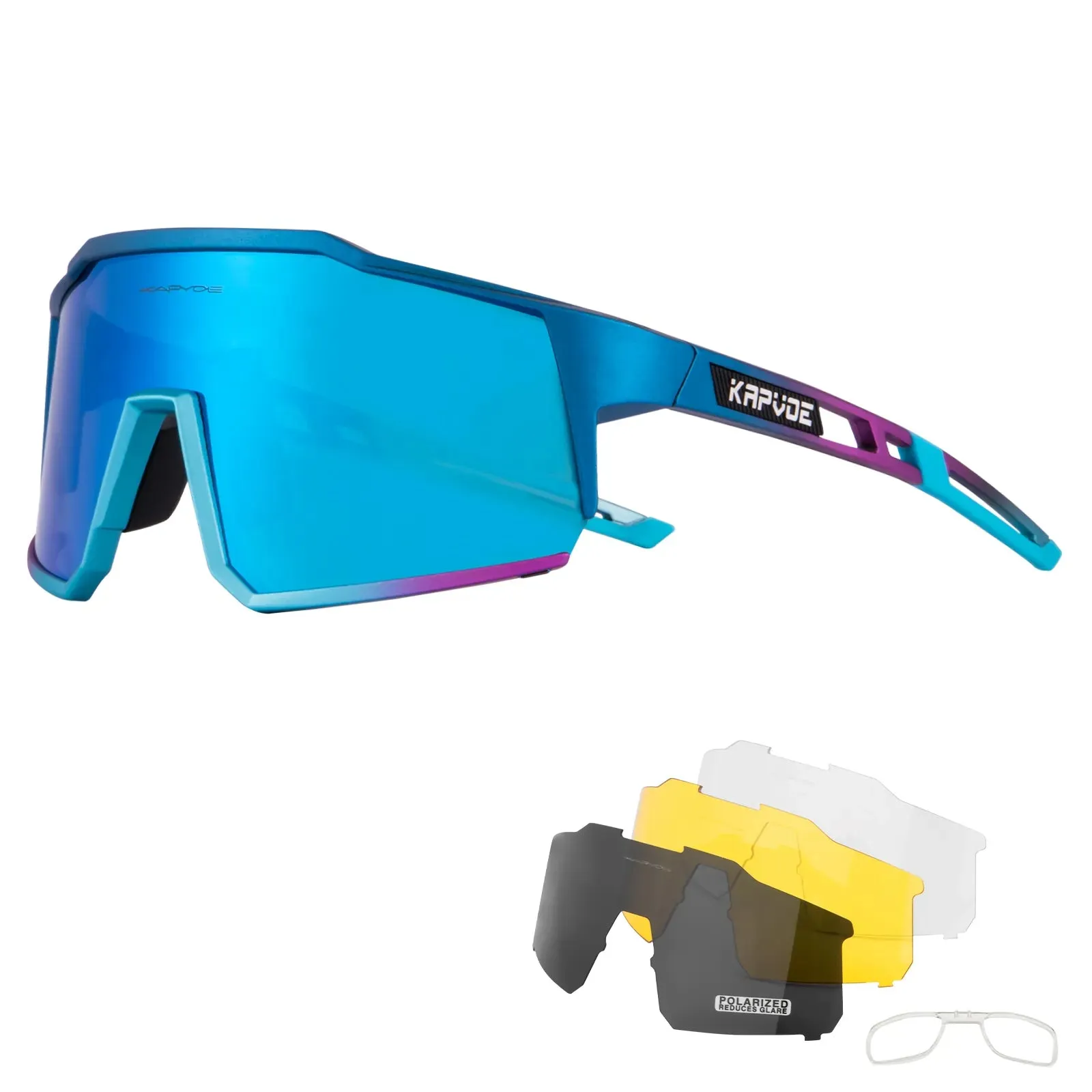 KAPVOE Cycling Glasses TR90 Frame for Men Women UV400 Outdoor Sports Sunglasses Cycling MTB Driving Baseball Running Glasses