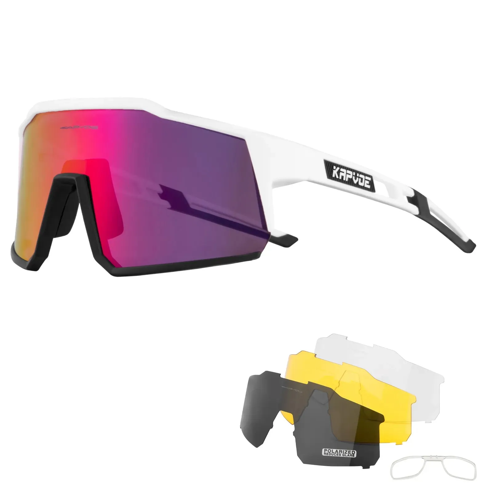 KAPVOE Cycling Glasses TR90 Frame for Men Women UV400 Outdoor Sports Sunglasses Cycling MTB Driving Baseball Running Glasses