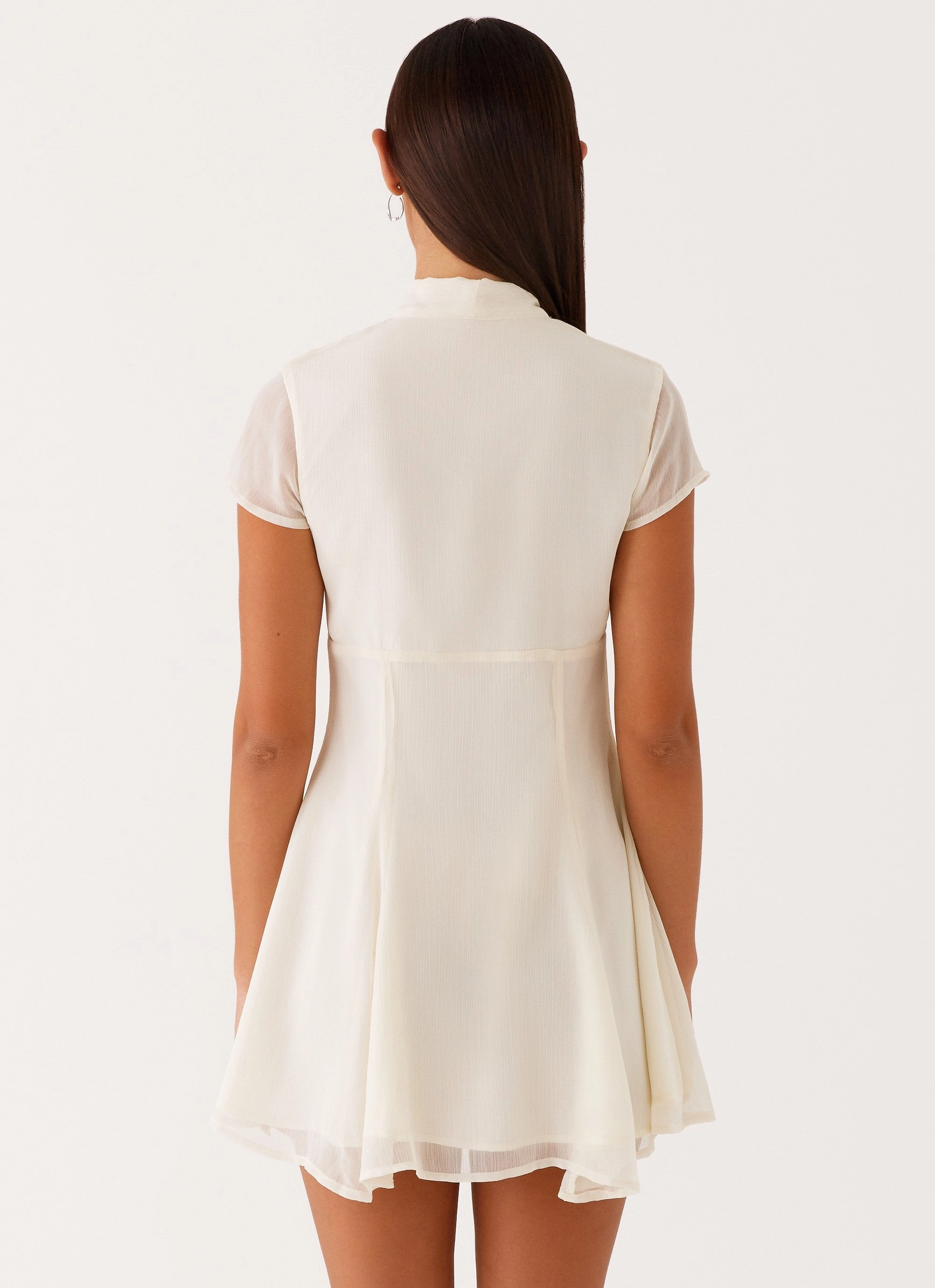 Karling Mini Dress - Ivory Light Bow