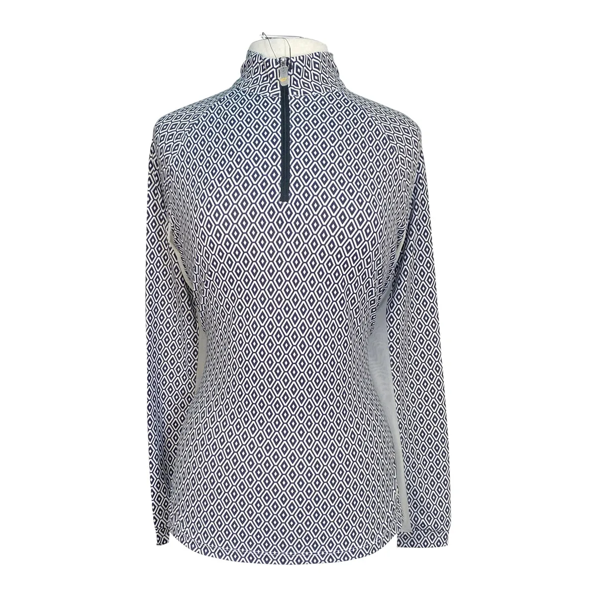 Kastel Long Sleeve 1/4 Zip in Black/White Geo - Women's 1X