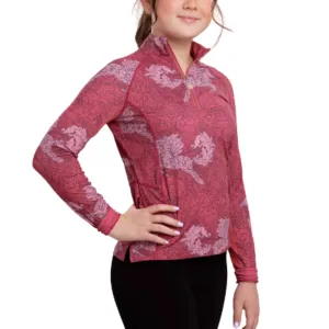 Kastel Long Sleeve Sunshirt in Baroque Rose Pony - Children's Large