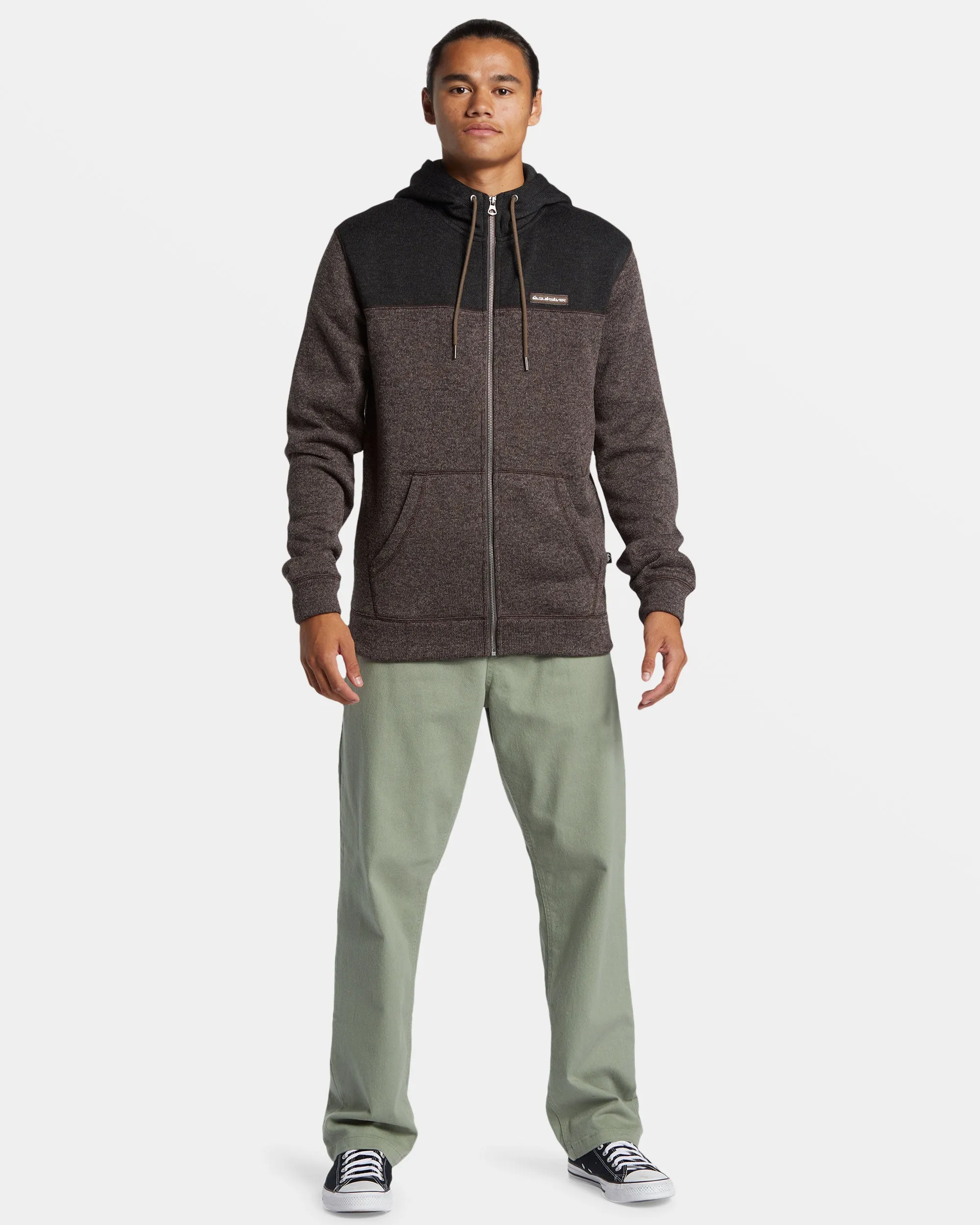 Keller Block Zip Hoodie - Canteen Heather