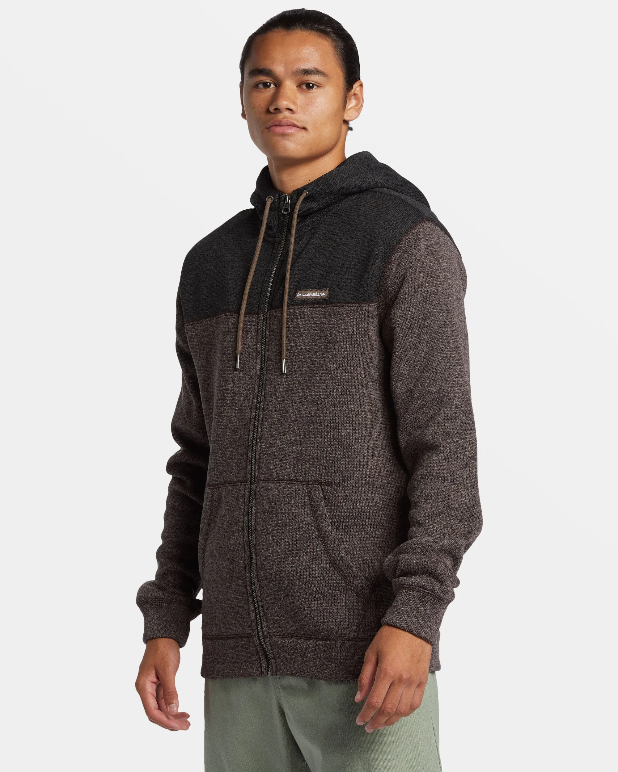 Keller Block Zip Hoodie - Canteen Heather