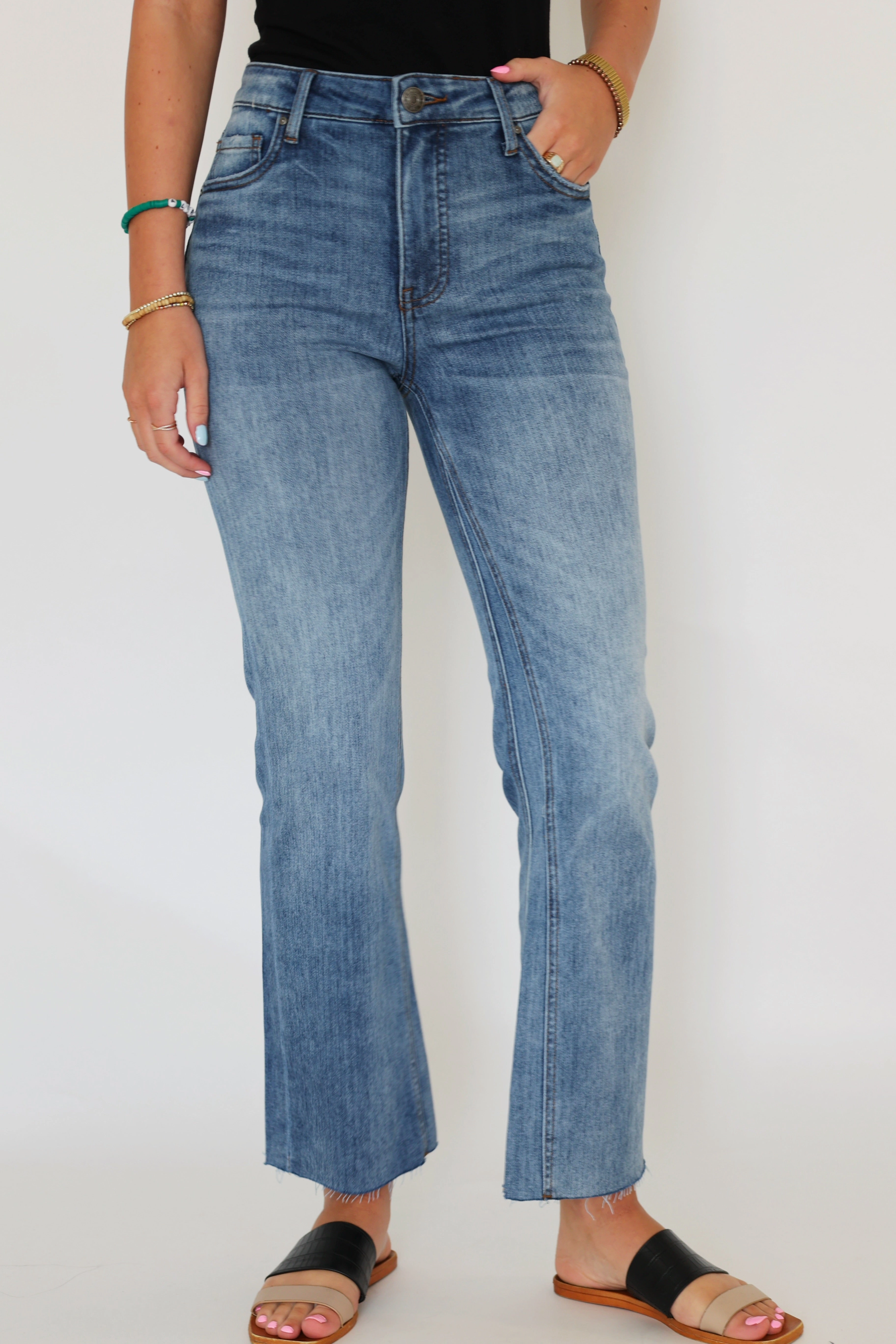 PlacketDetail Fade Resistant Dye Kelsey High Rise Fab Ab- Acceptance