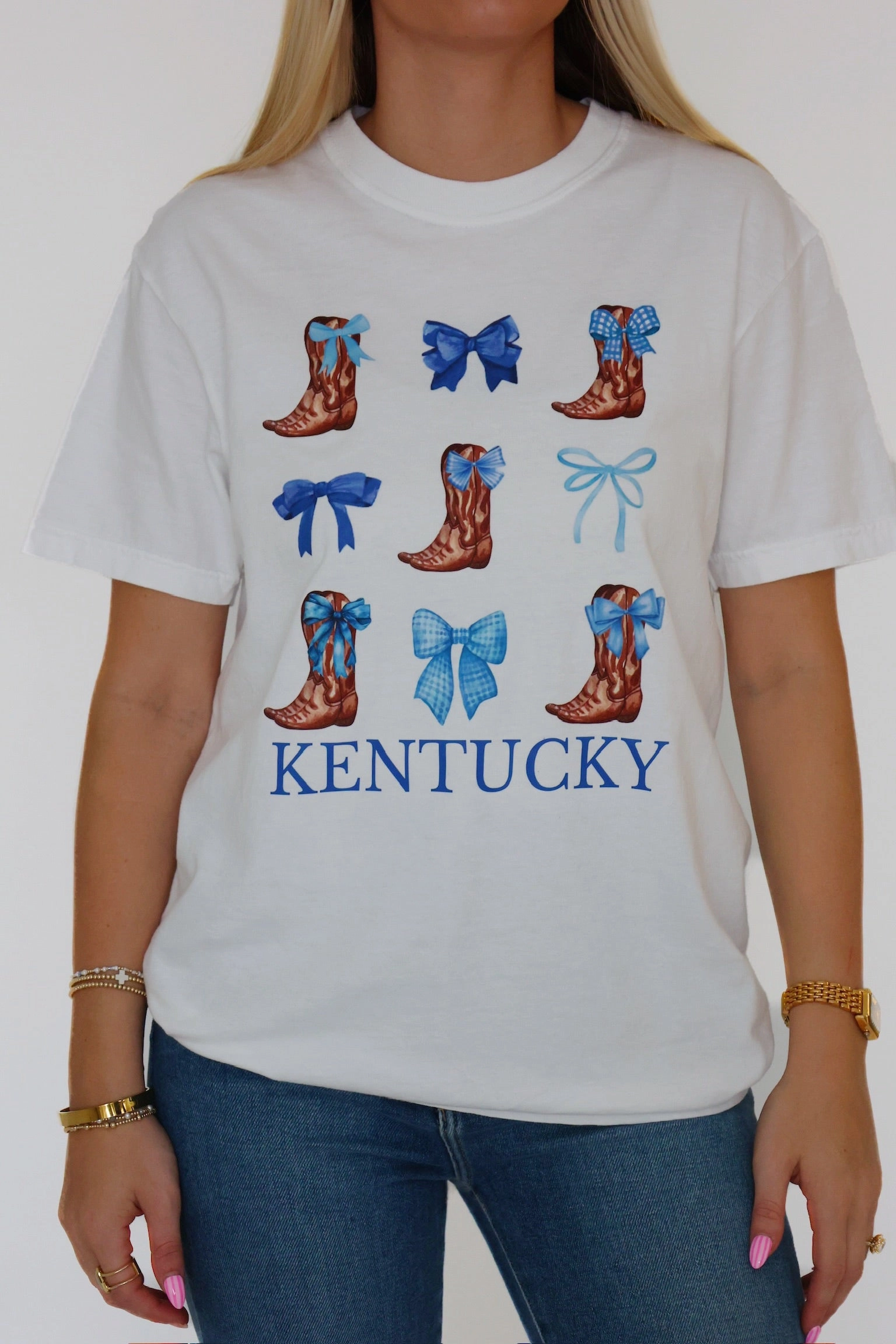 Kentucky Boots & Bows T-shirt WrinkleFree Structure Thermal Regulation Fabric