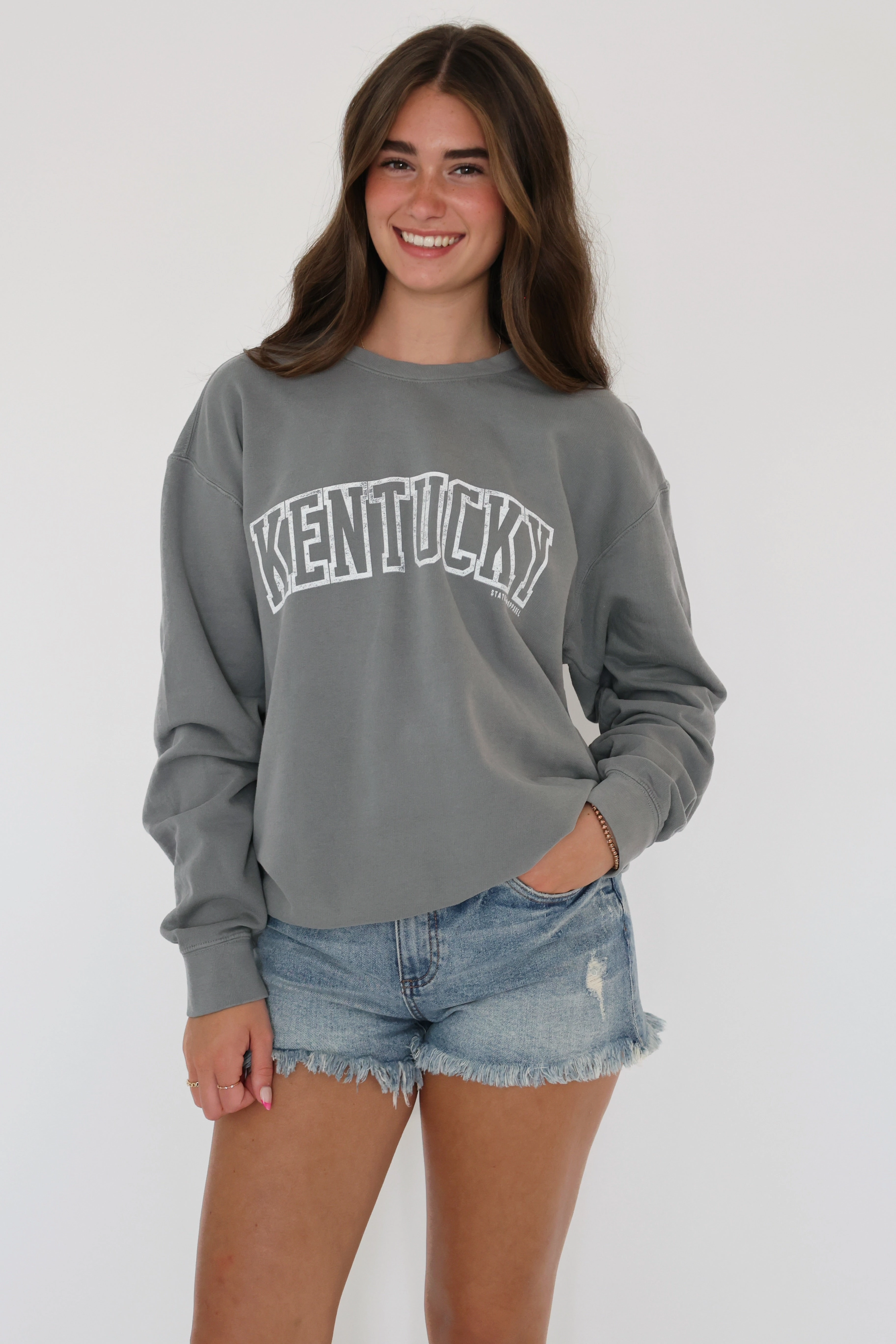 Kentucky Color Sweatshirt- Grey Sport Hoodie Torsion Support Structure