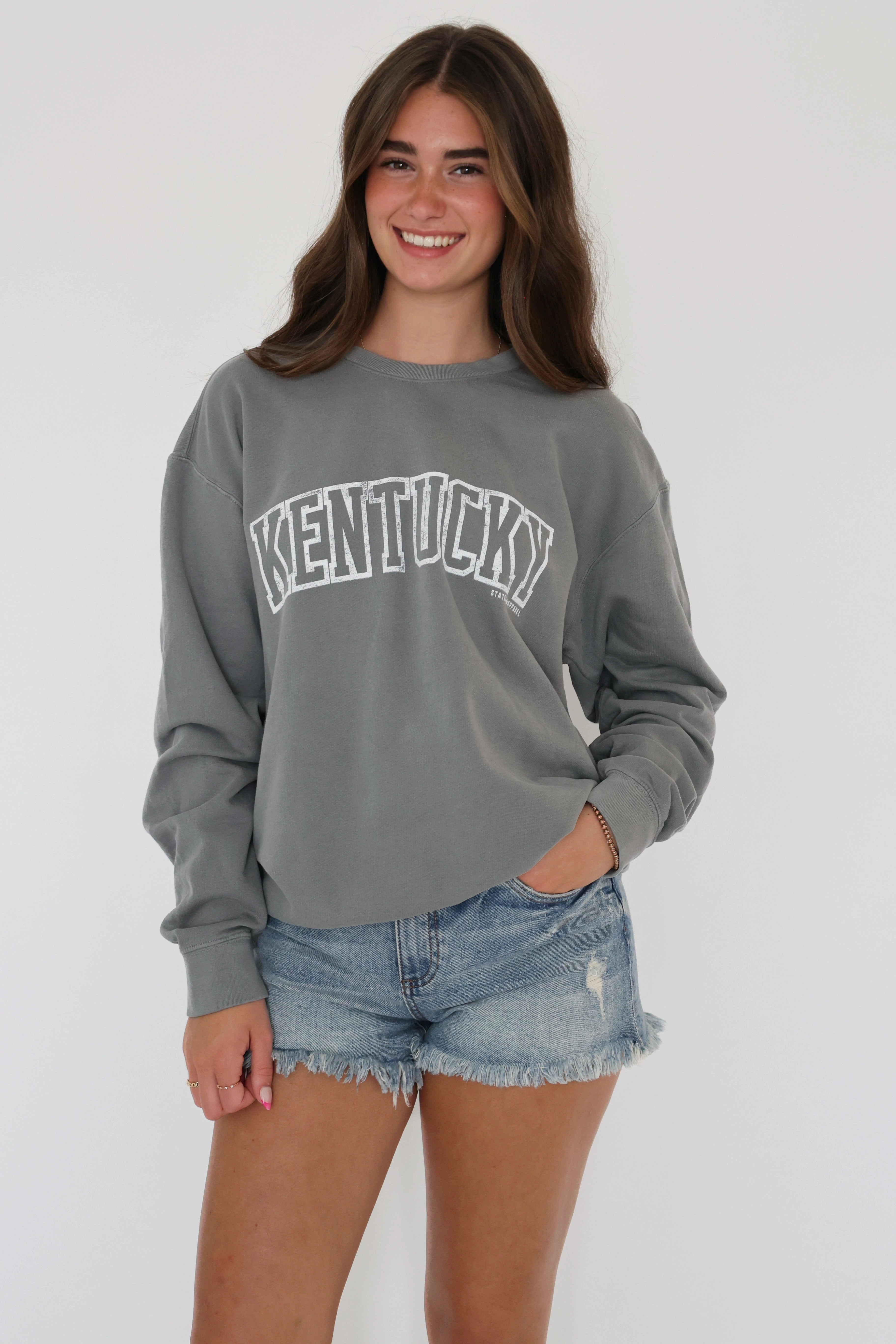 Active Design StaticResistant Material Kentucky Color Sweatshirt- Grey