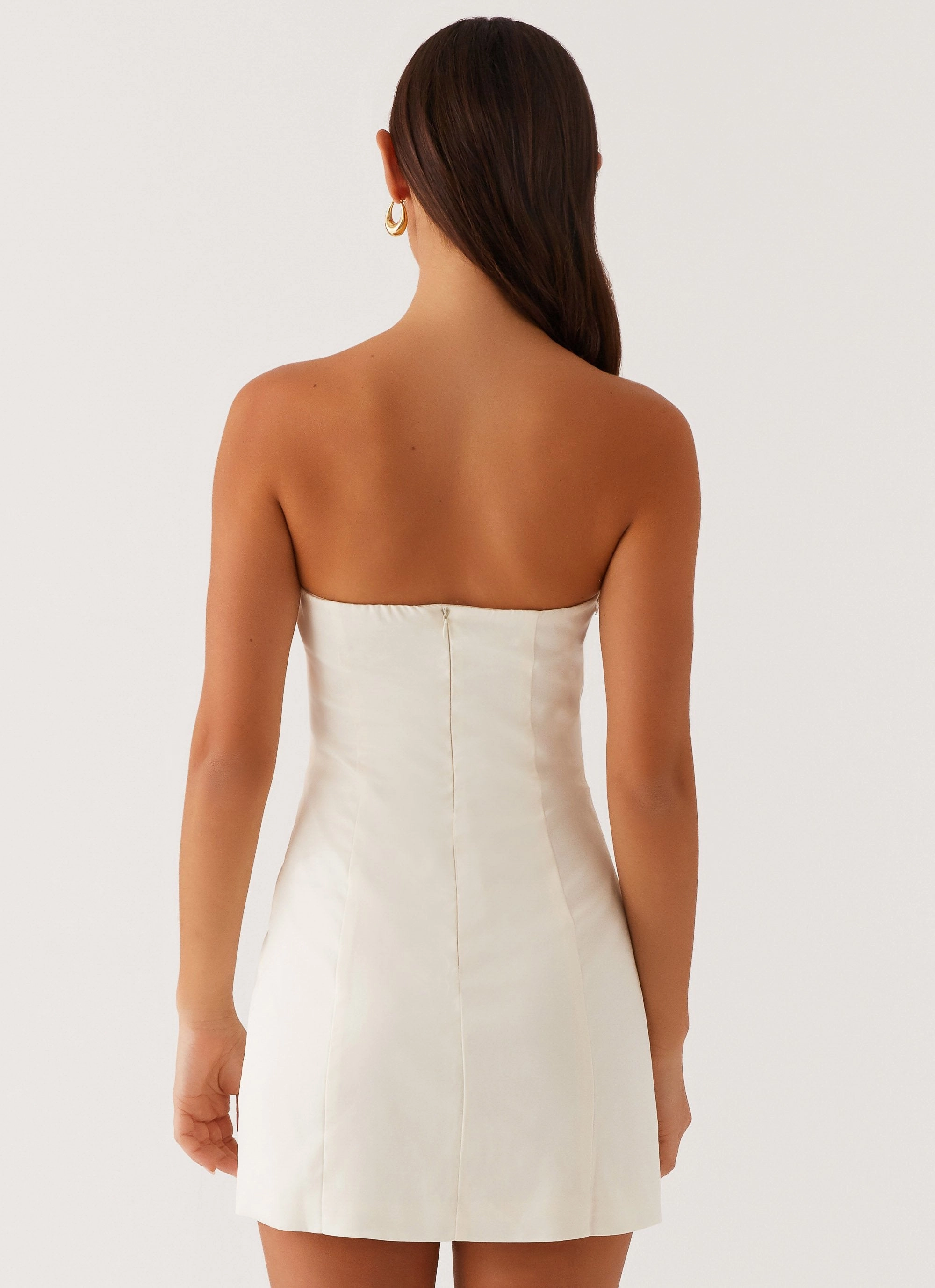 Kessie Mini Dress - Ivory Delicate Finish