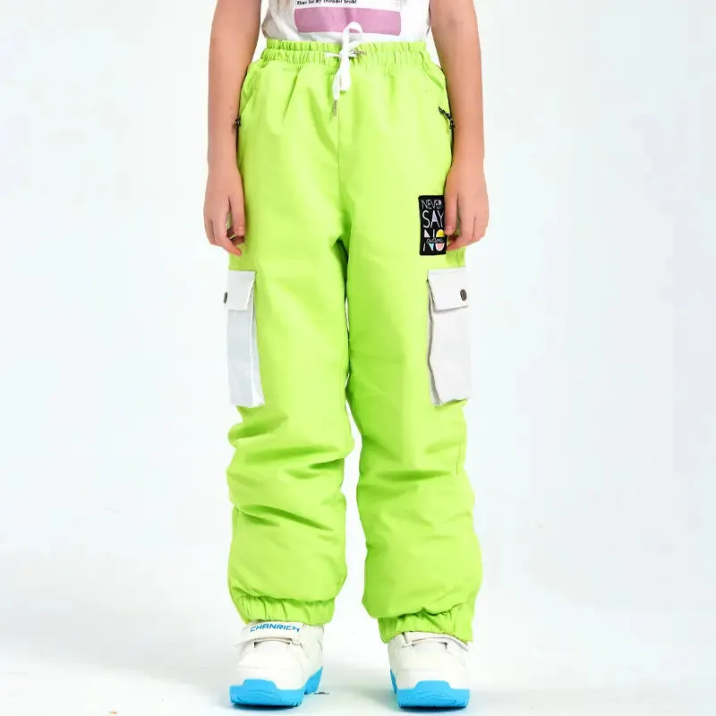 Kids Baggy Ski Snowboard Pants Insulated Sportswear