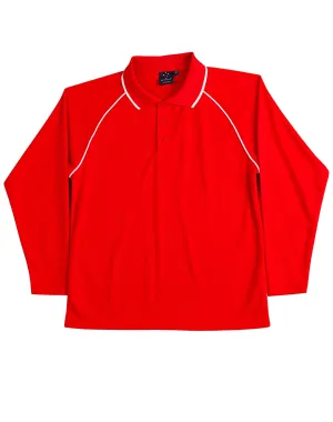 Kids CoolDry® Raglan Long Sleeve Polo (WS-PS43K)