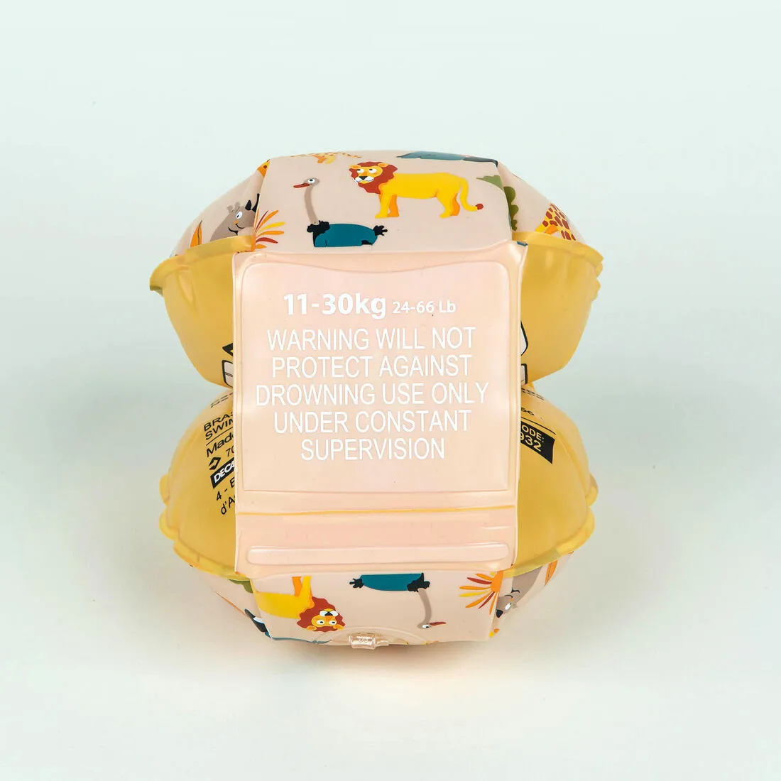 Kids’ Swimming armbands with "FLOWERS” print - 11-30 kg