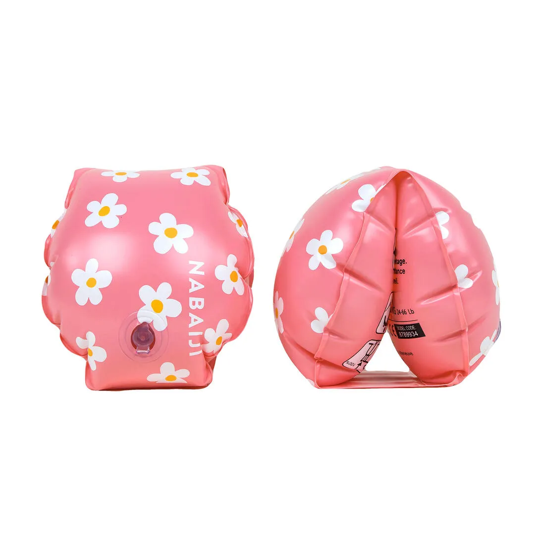 Kids’ Swimming armbands with "FLOWERS” print - 11-30 kg