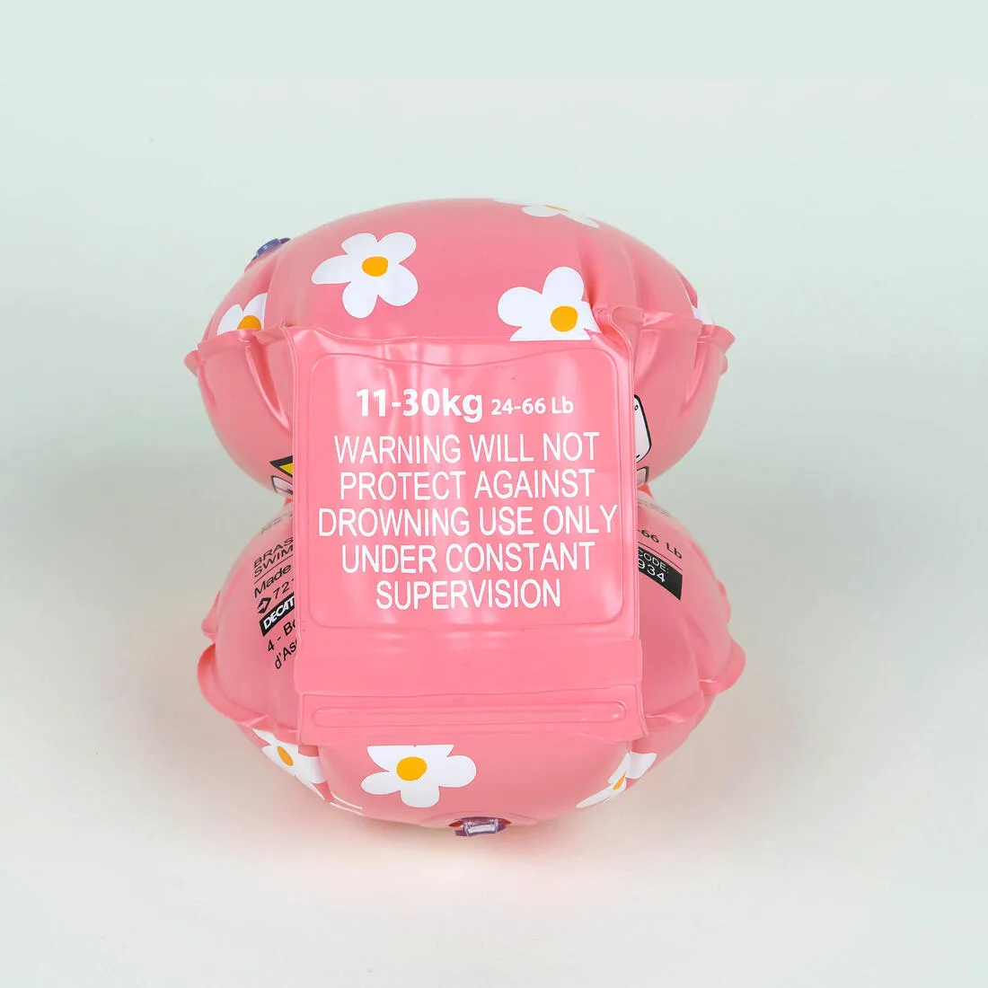 Kids’ Swimming armbands with "FLOWERS” print - 11-30 kg