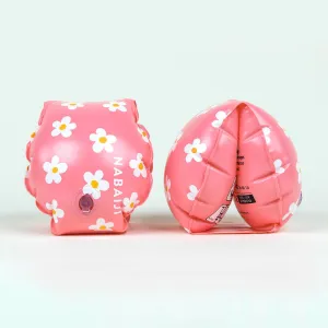 Kids’ Swimming armbands with "FLOWERS” print - 11-30 kg