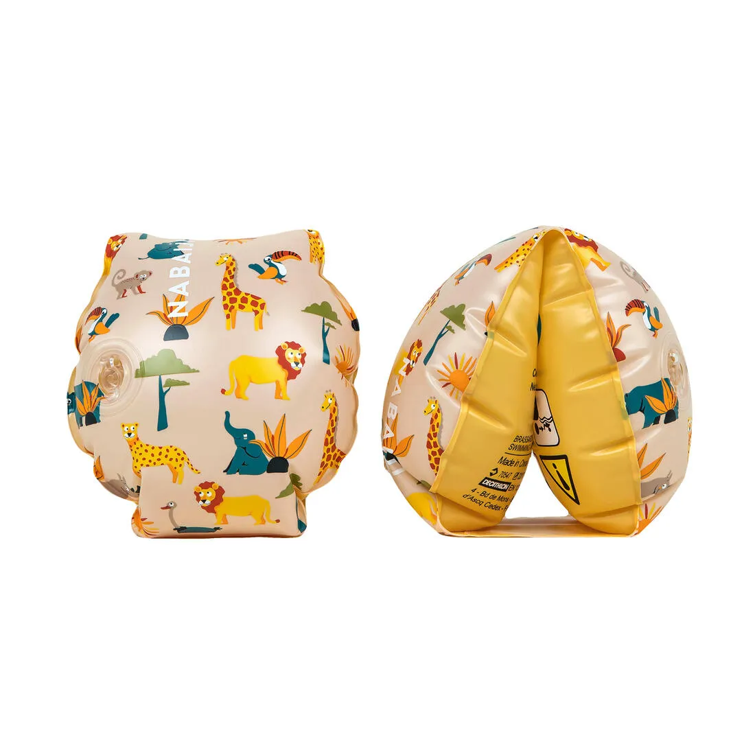 Kids’ Swimming armbands with "FLOWERS” print - 11-30 kg