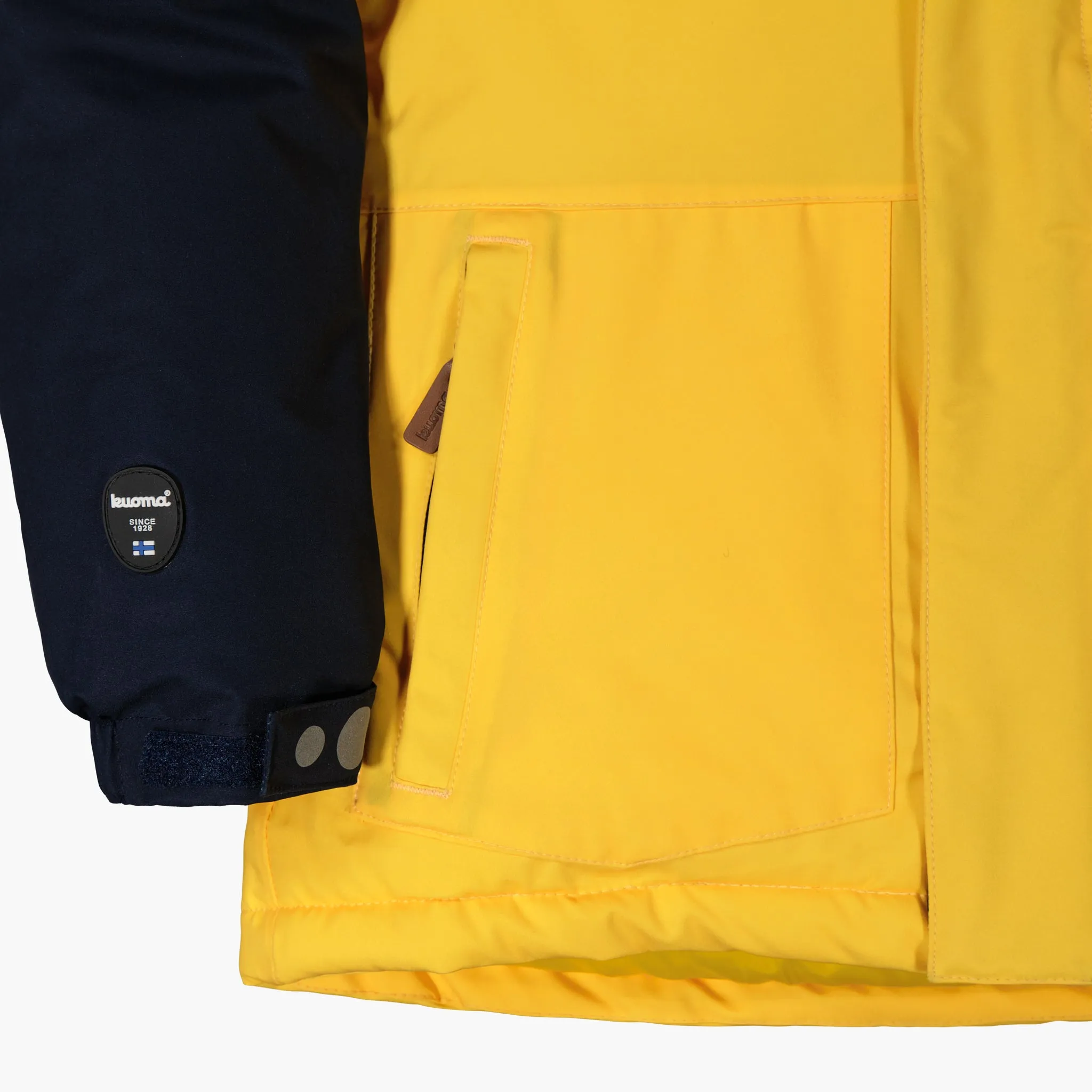 Kids´ winter jacket Hugo, Navy/Yellow