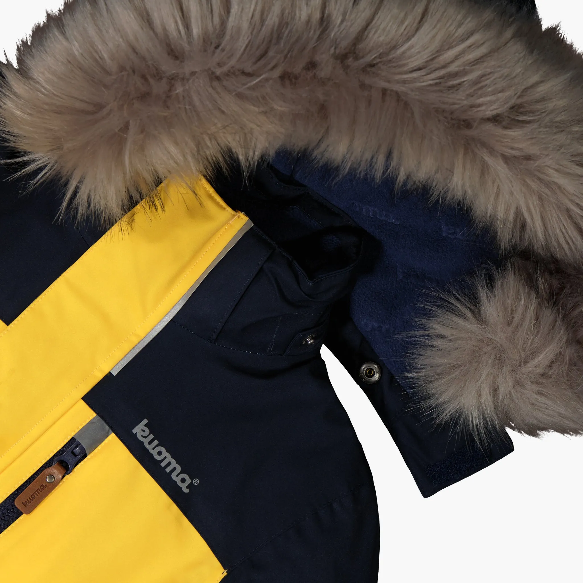 Kids´ winter jacket Hugo, Navy/Yellow