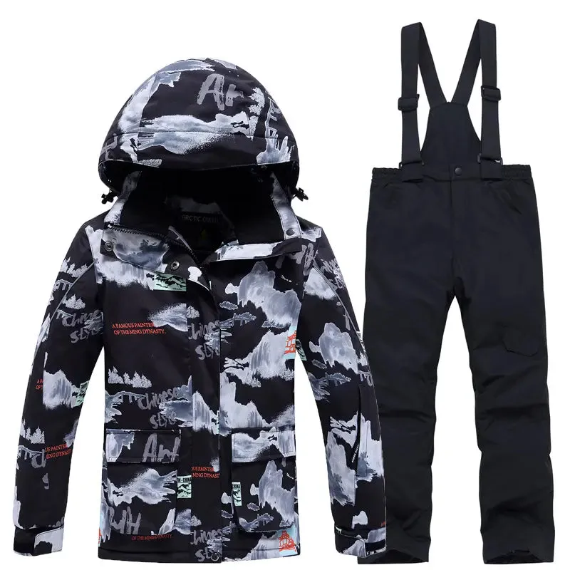 Kids Winter Snow Jackets & Bibs Pants Outdoor Ski Suits