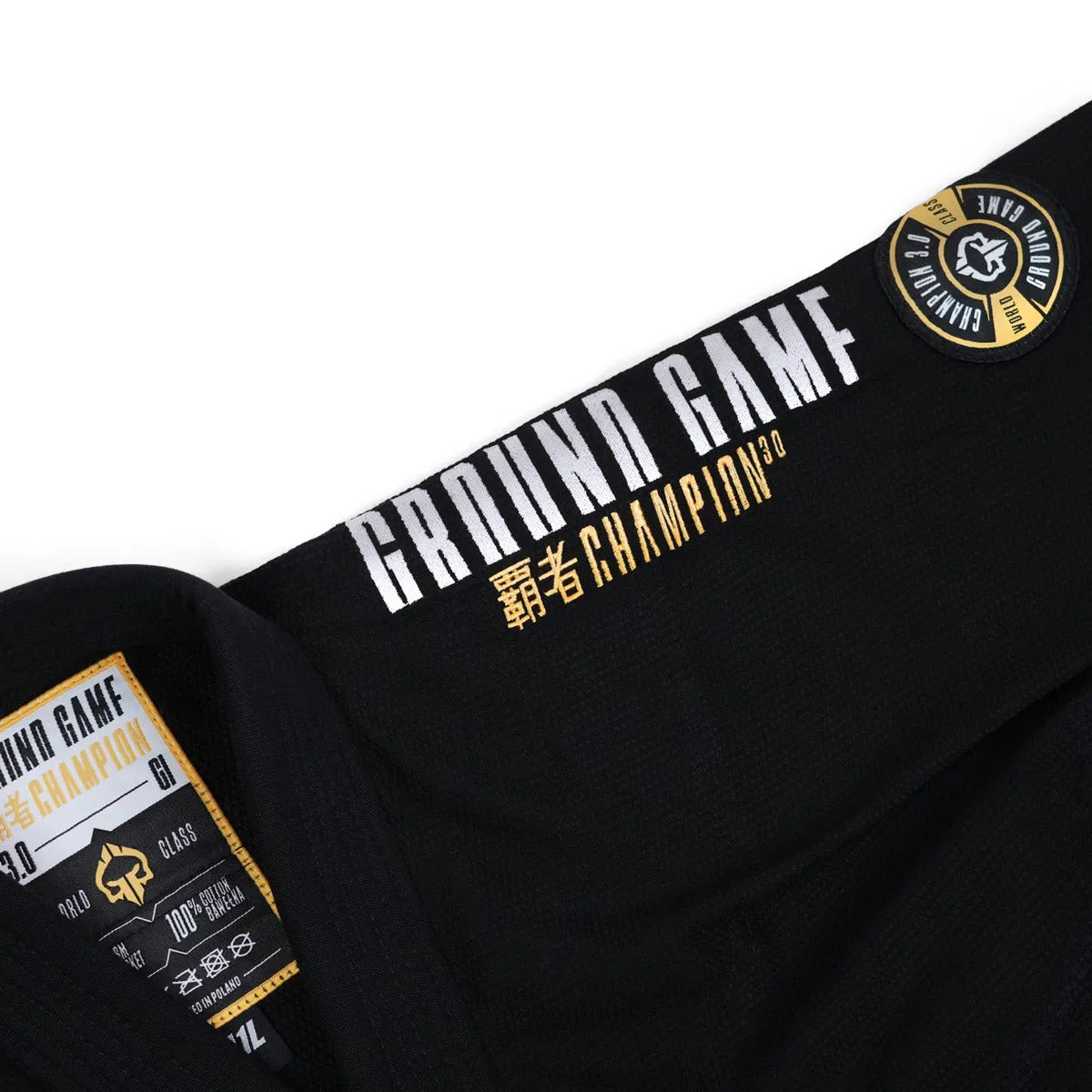 Kimono Brazilian Jiu Jitsu GROUND GAME Champion 3.0 - Negru