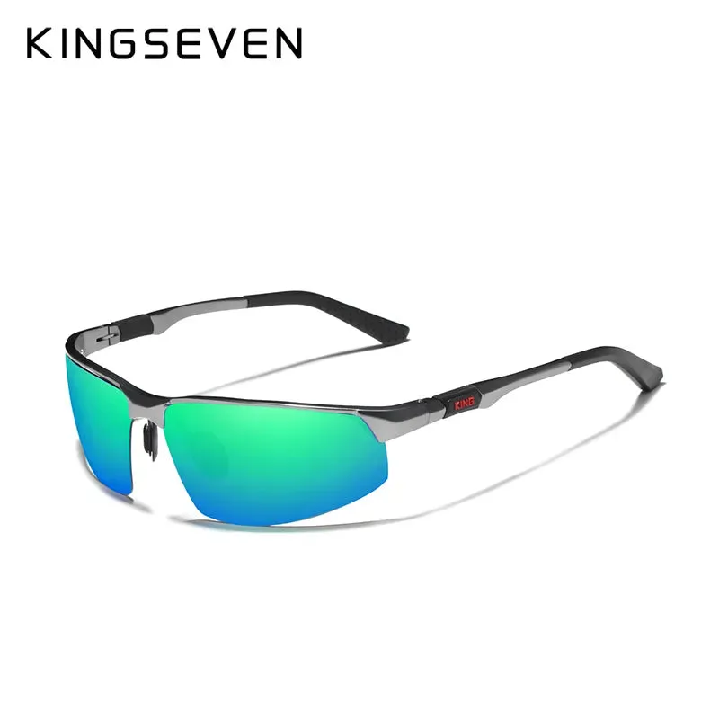 KINGSEVEN Cycling Series Polarized Men Aluminum Sunglasses Blue Mirror Lens Male Sun Glasses Aviation Women For Men Eyewear