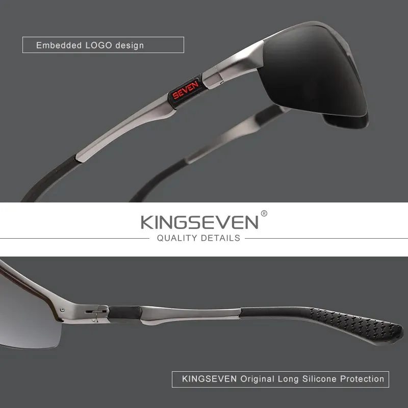 KINGSEVEN Cycling Series Polarized Men Aluminum Sunglasses Blue Mirror Lens Male Sun Glasses Aviation Women For Men Eyewear