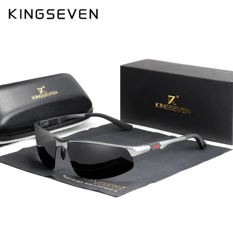 KINGSEVEN Cycling Series Polarized Men Aluminum Sunglasses Blue Mirror Lens Male Sun Glasses Aviation Women For Men Eyewear