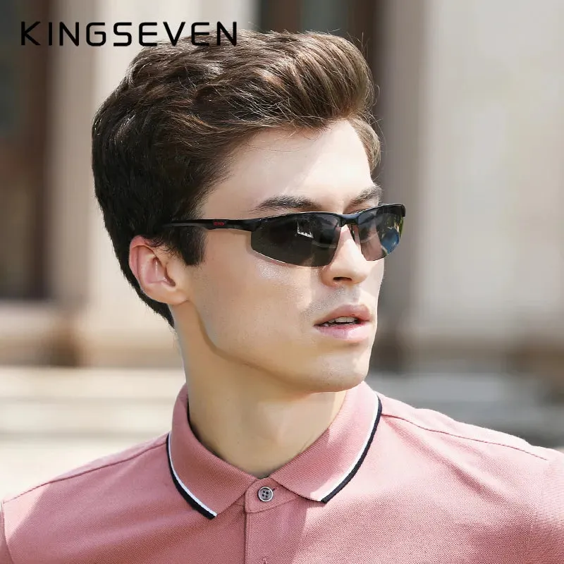KINGSEVEN Cycling Series Polarized Men Aluminum Sunglasses Blue Mirror Lens Male Sun Glasses Aviation Women For Men Eyewear