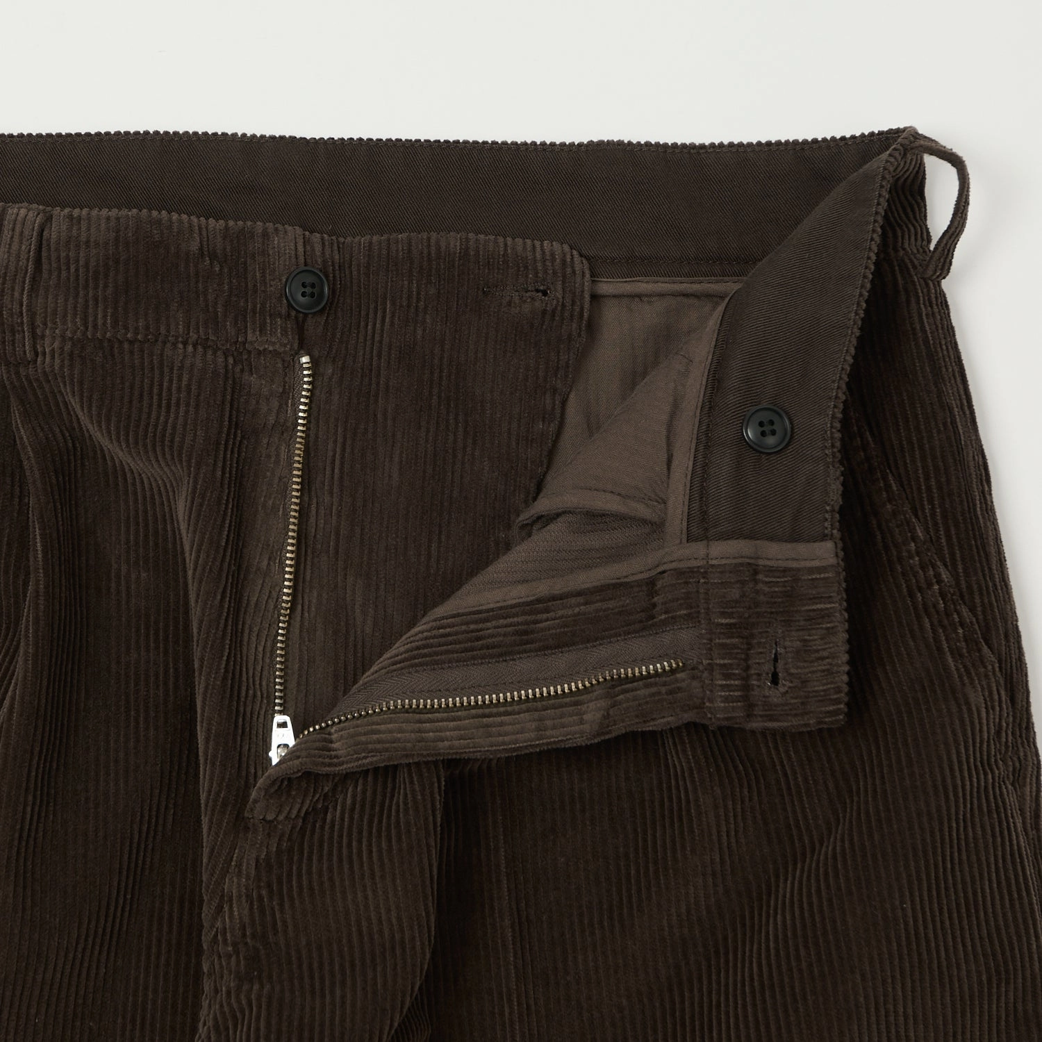 tailored look Comfort Fit Knickerbocker 'Canal' Pleated Corduroy Trousers - Coffee
