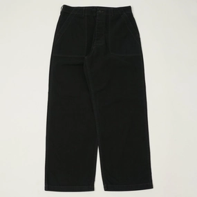 orSlow Herringbone Twill Lightweight Fatigue Pants - Black Stretch Flex Fit Control